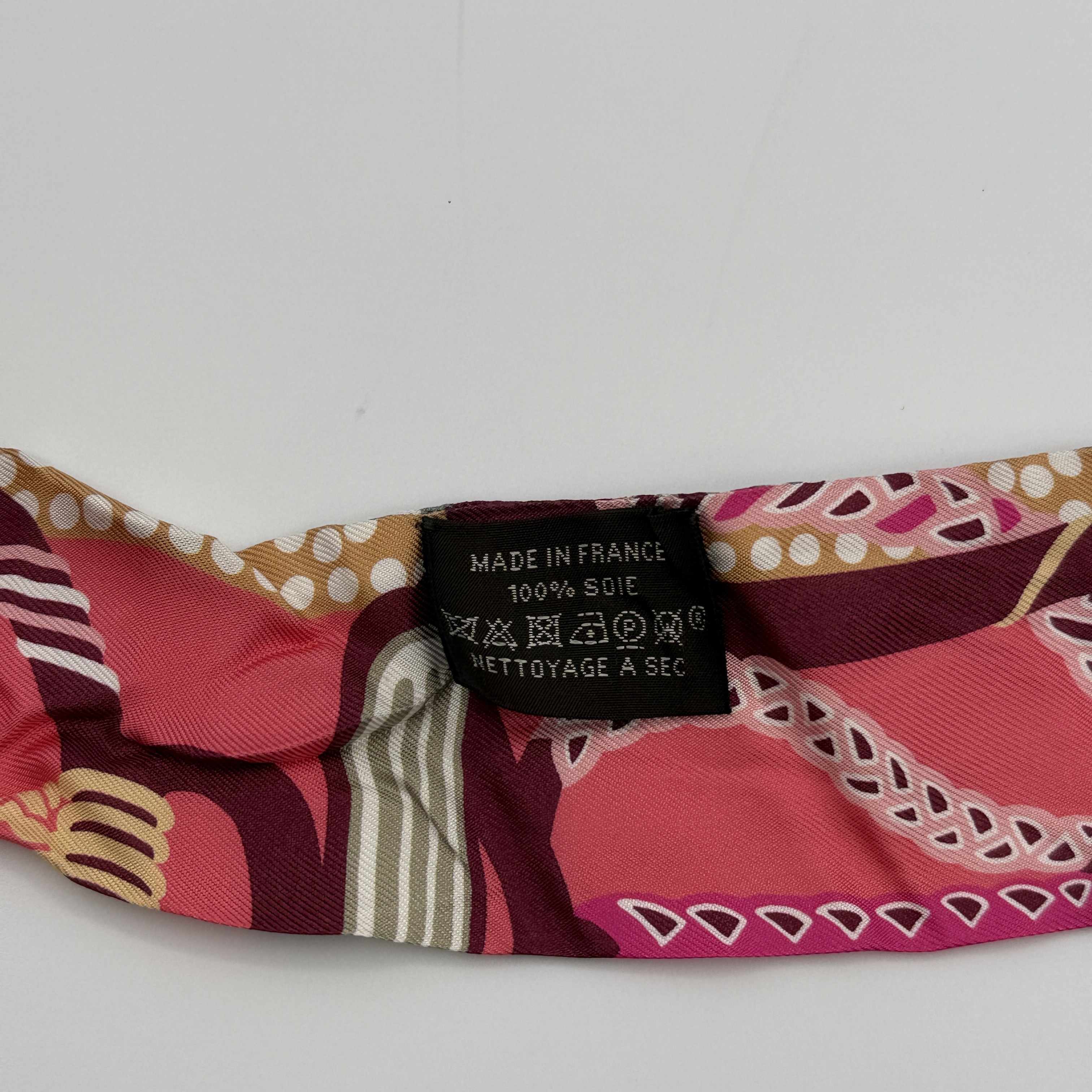 Hermes Fantaisie d'Etriers Silk Twilly Scarf