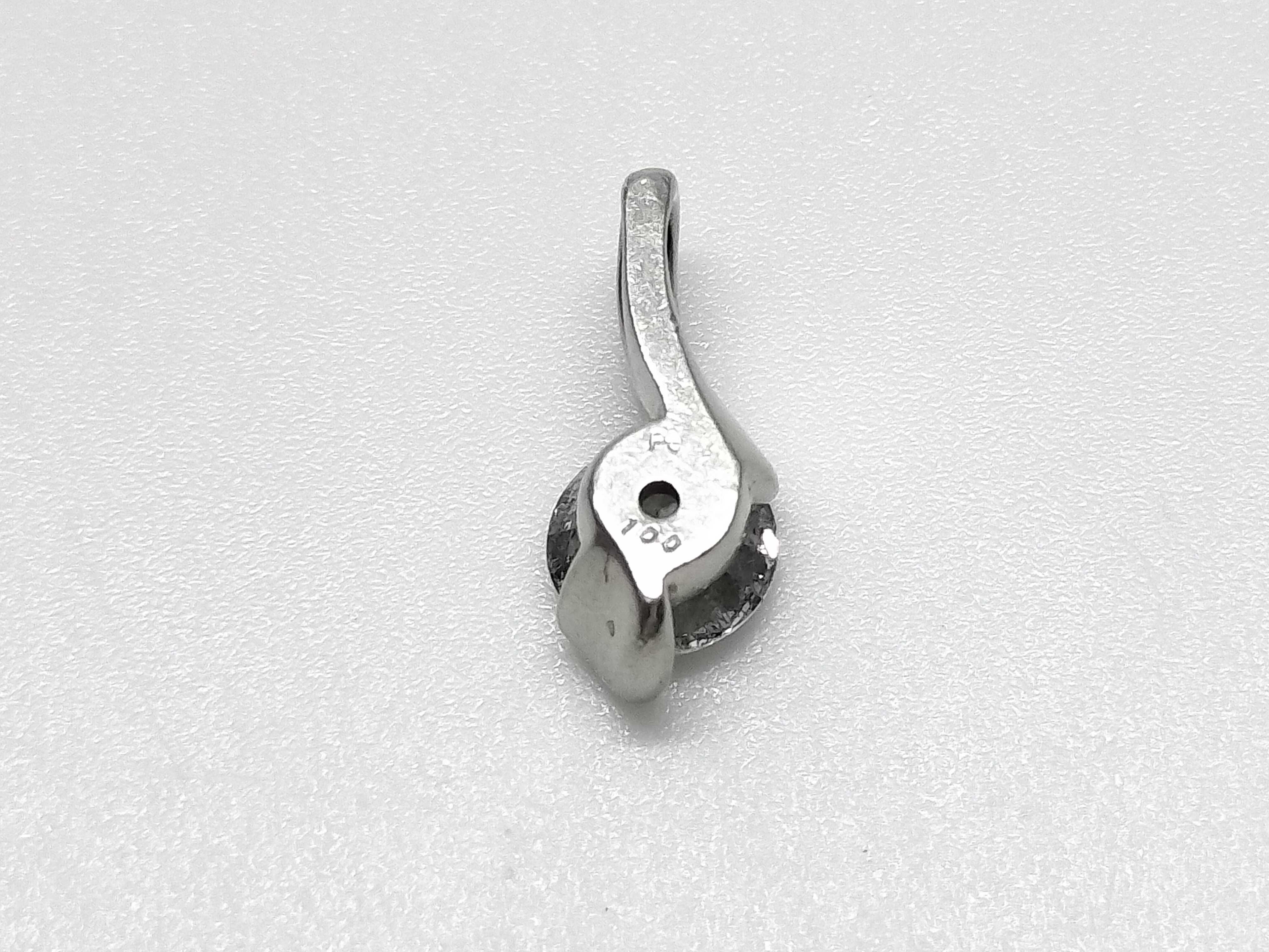 Platinum and 1.00 Carat Diamond Solitaire Bypass Pendant