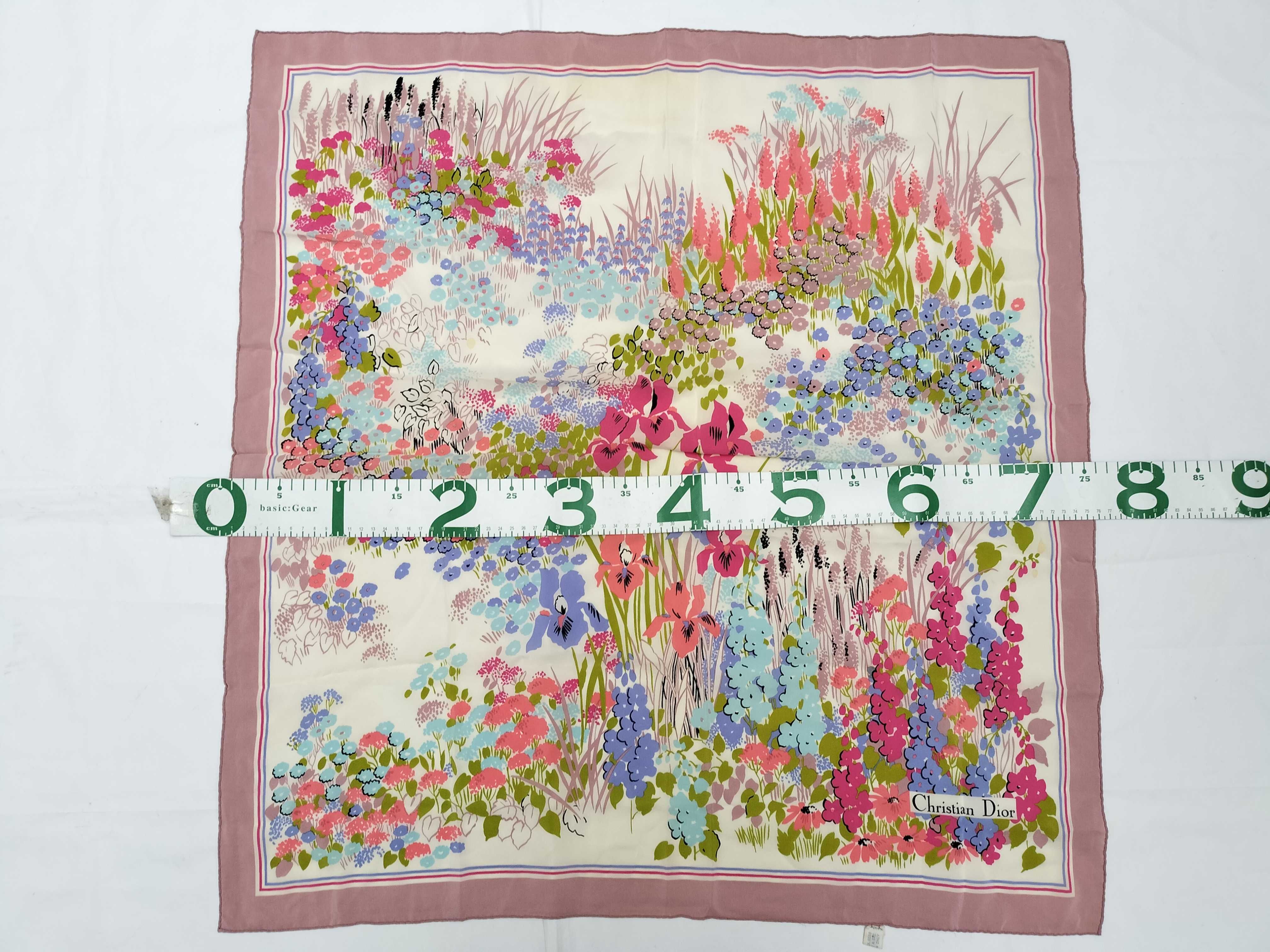 Christian Dior Floral Garden Silk Scarf