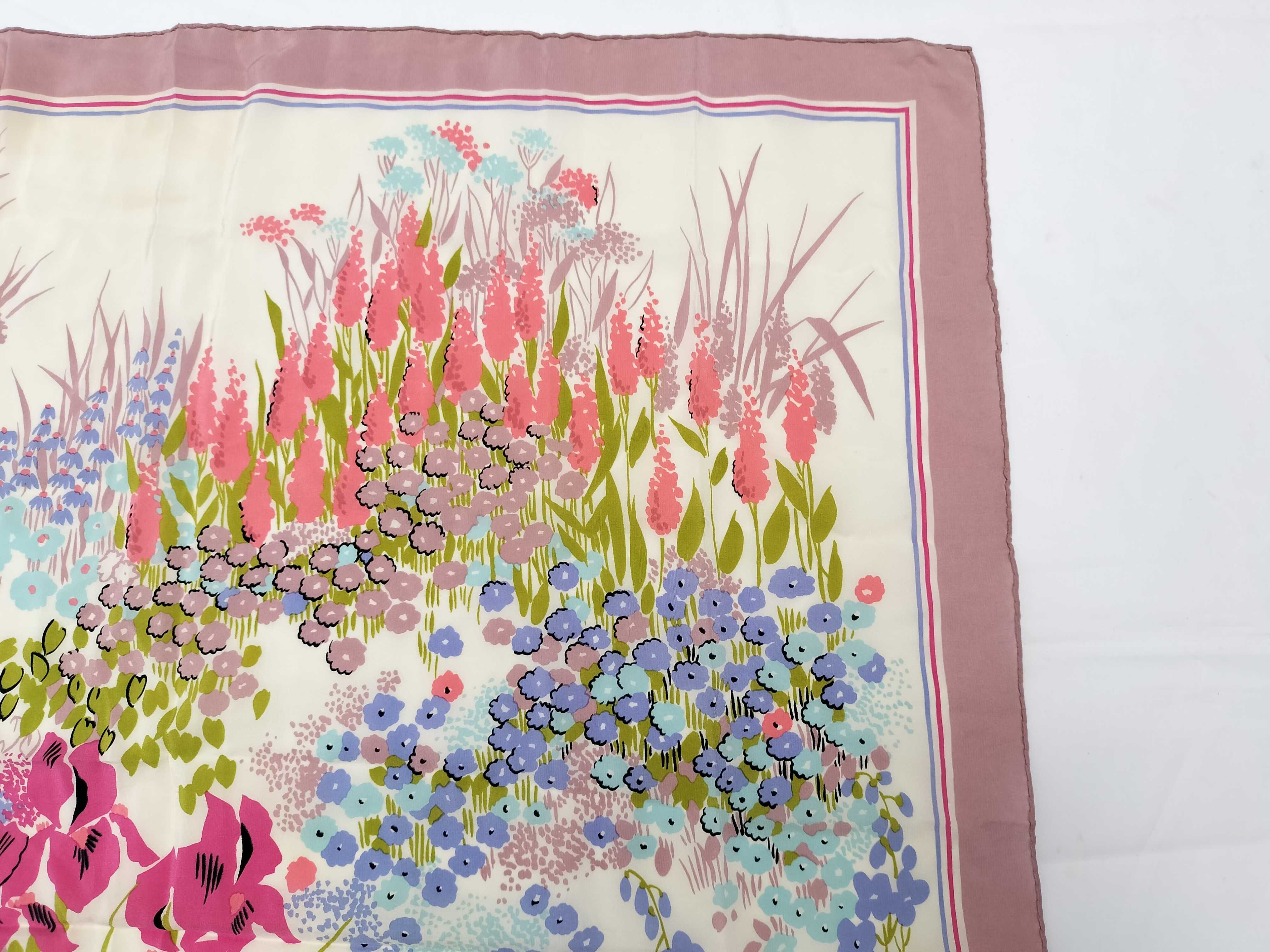 Christian Dior Floral Garden Silk Scarf