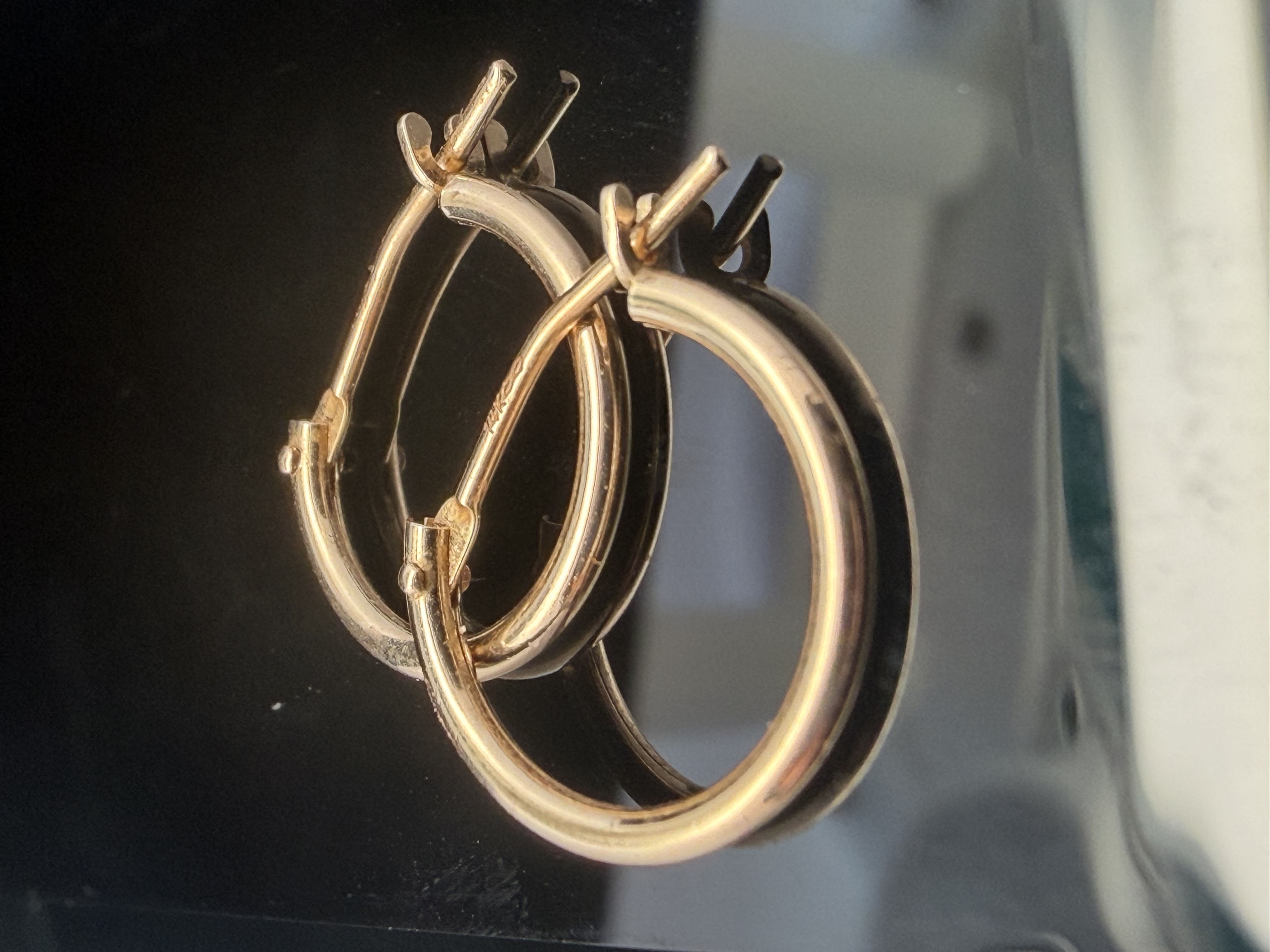 14k Yellow Gold Hoops