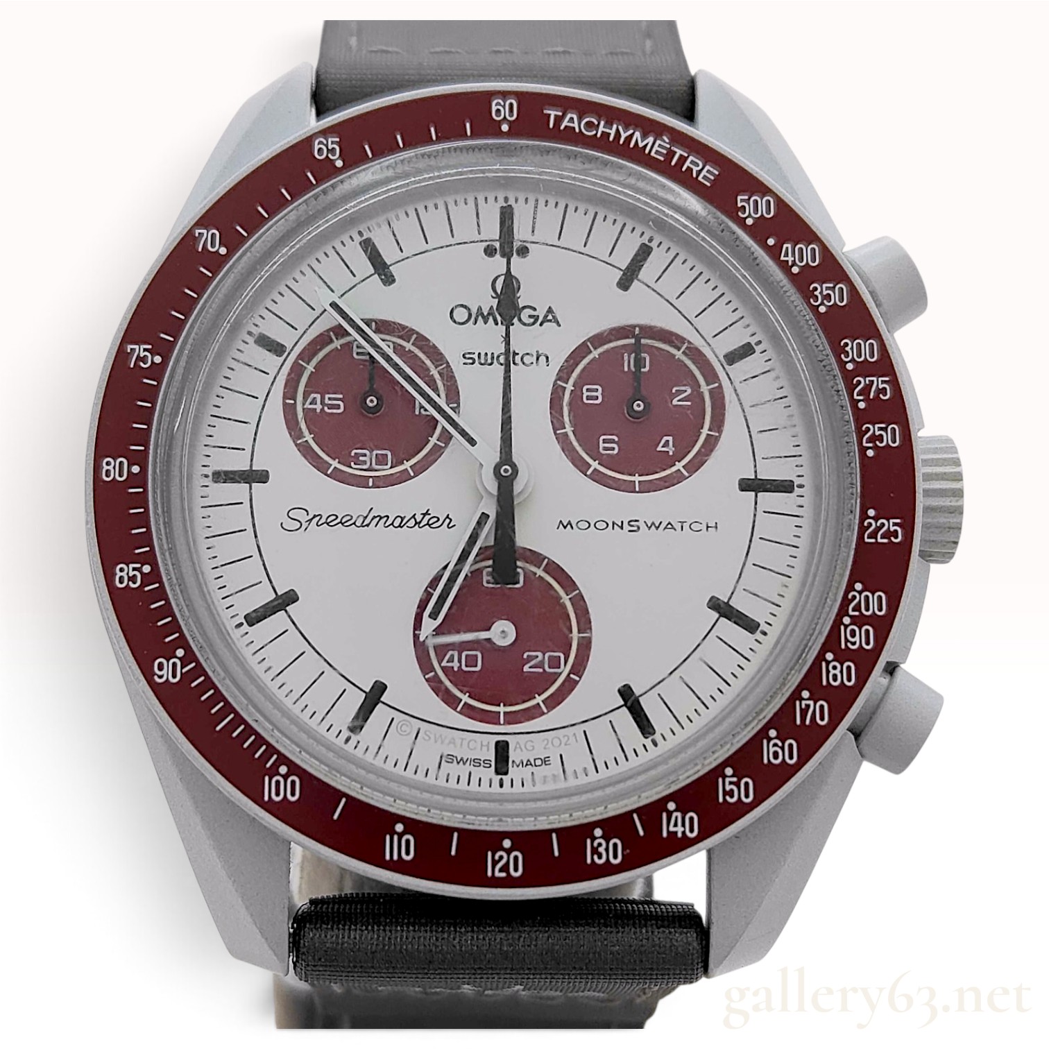 Omega x Swatch MoonSwatch Mission to Pluto Bioceramic Chronograph Wristwatch SO33M101