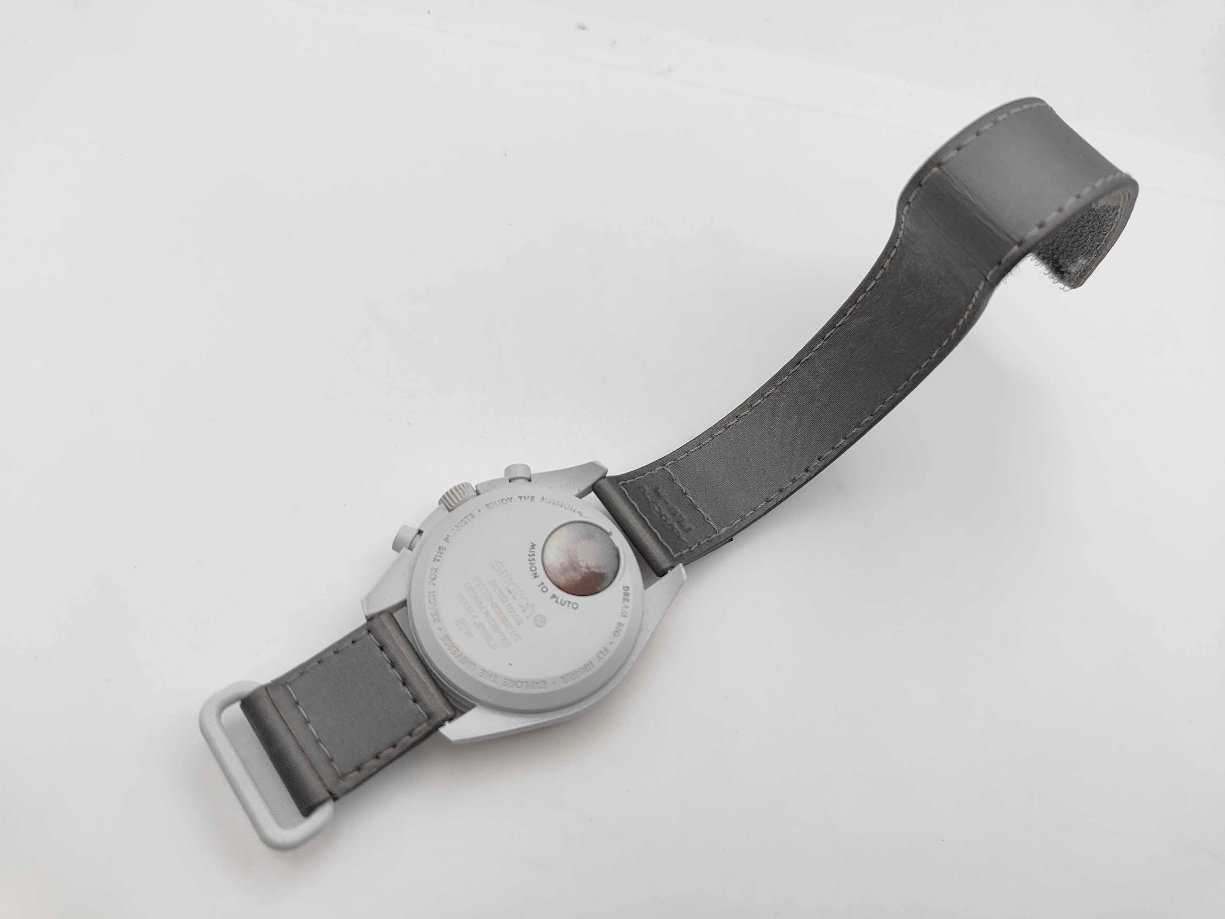 Omega x Swatch MoonSwatch Mission to Pluto Bioceramic Chronograph Wristwatch SO33M101