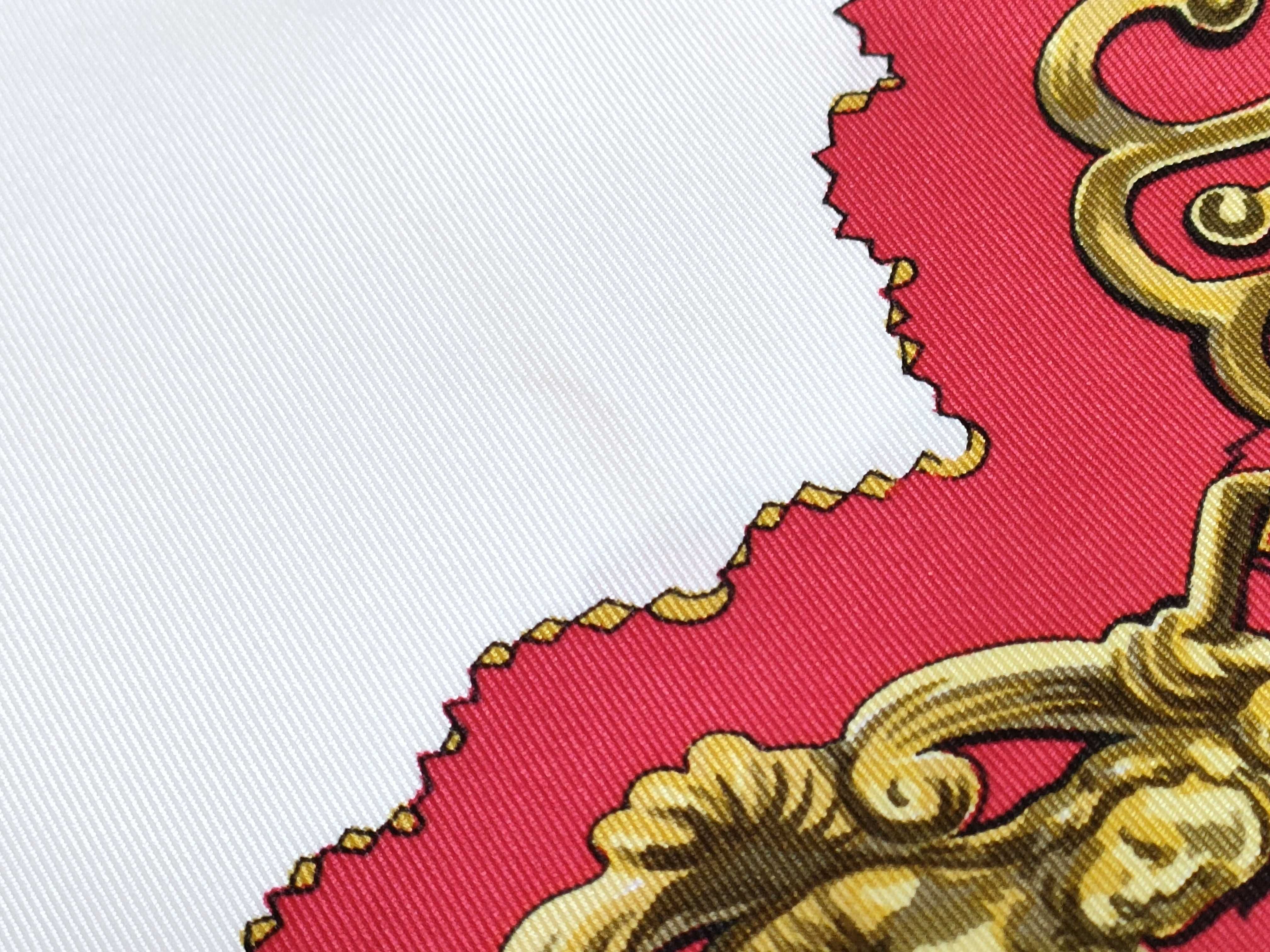 Hermes Cuivreries Silk Carre 90 Scarf by Francoise de la Perriere