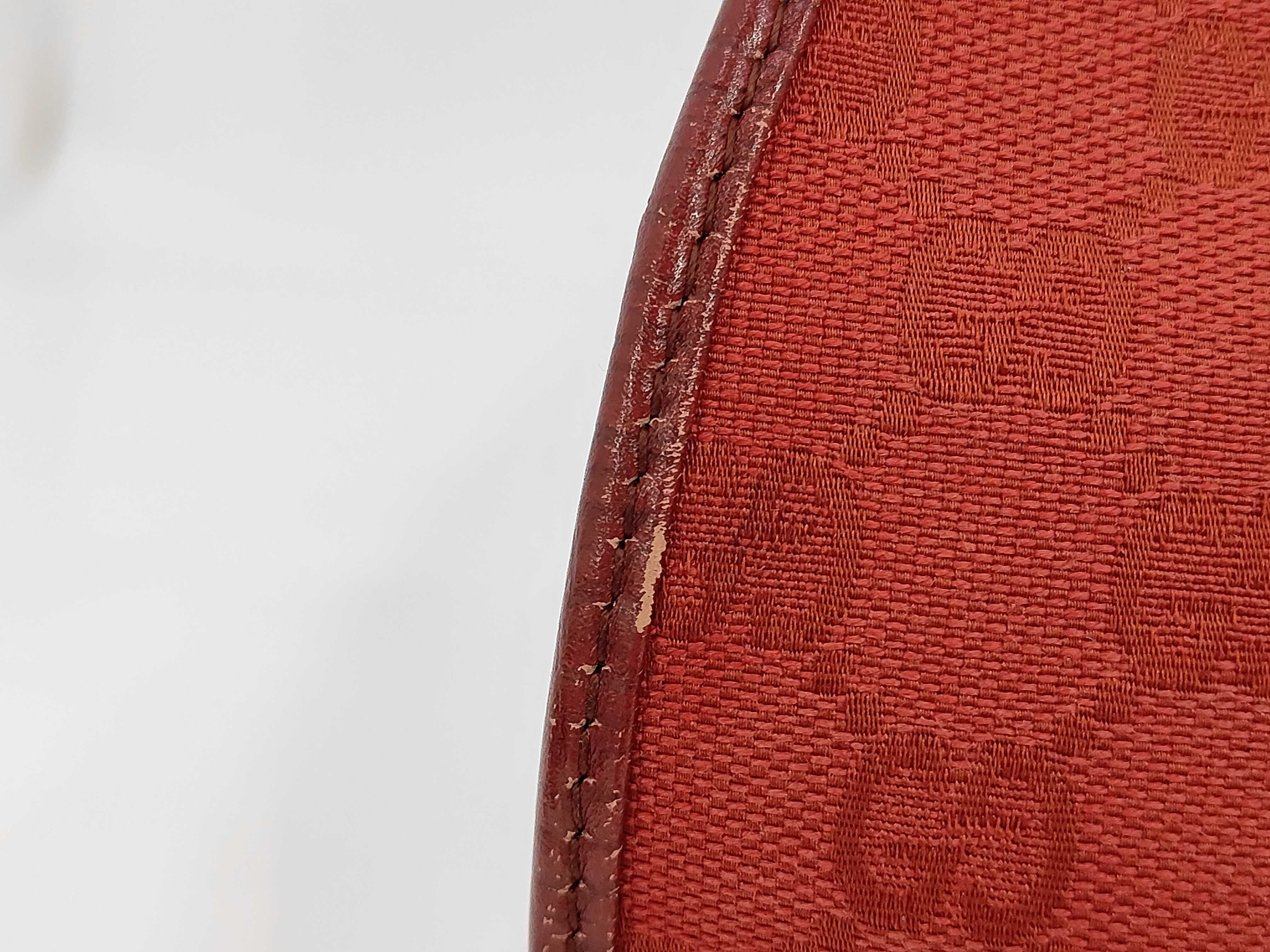 Gucci Red GG Canvas Jackie O Piston Lock Shoulder Bag