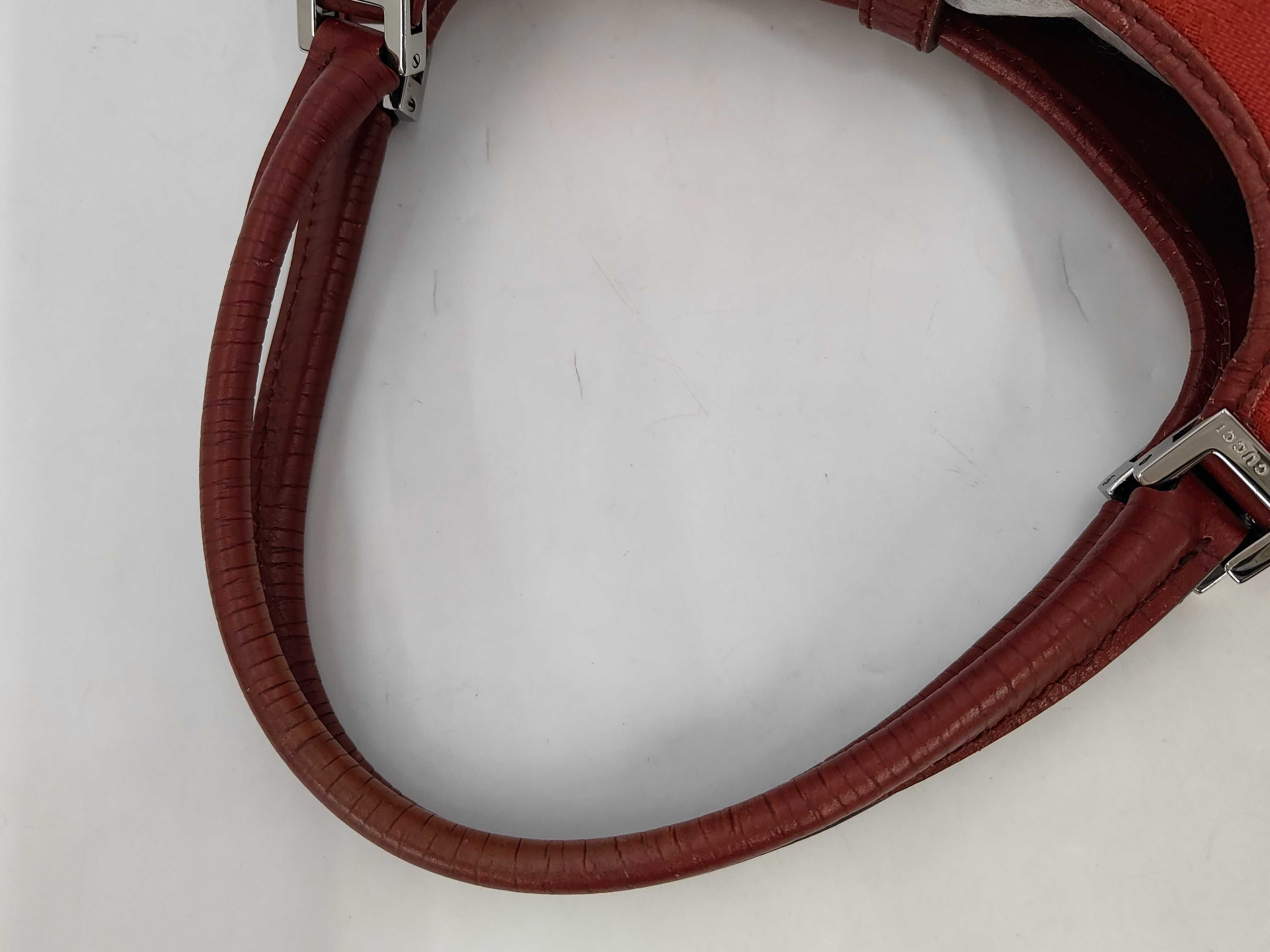 Gucci Red GG Canvas Jackie O Piston Lock Shoulder Bag
