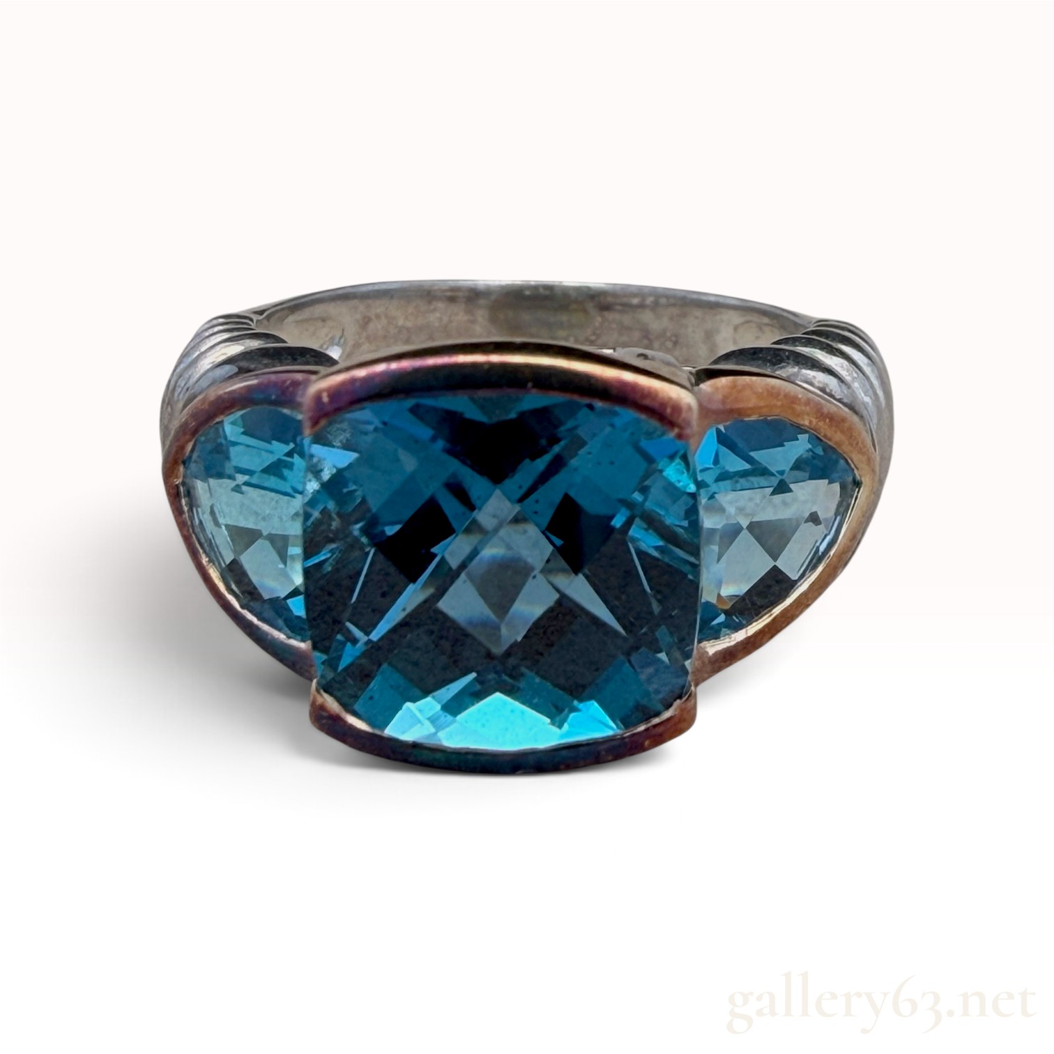 Sterling 14k Blue Topaz Ring