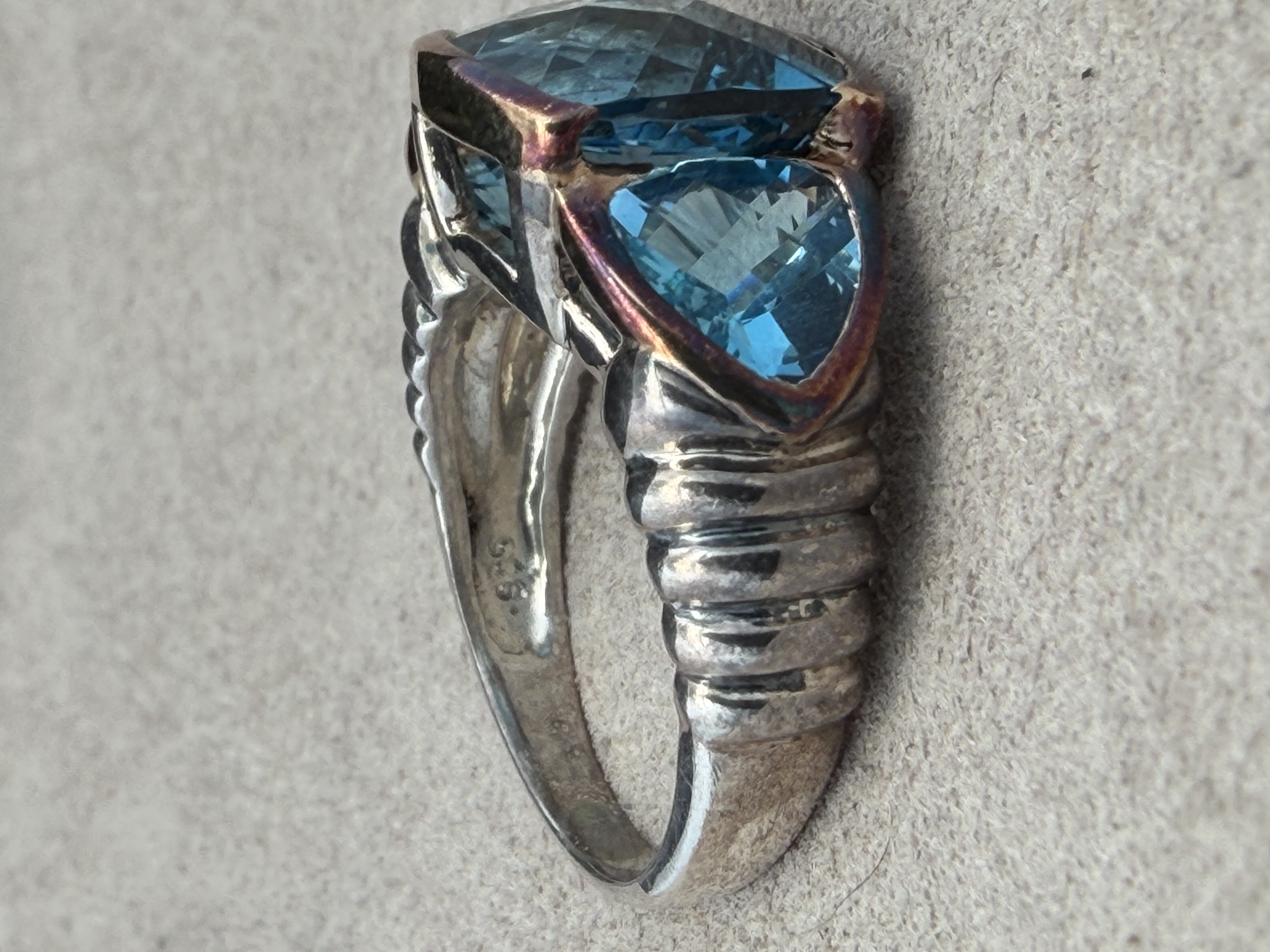 Sterling 14k Blue Topaz Ring