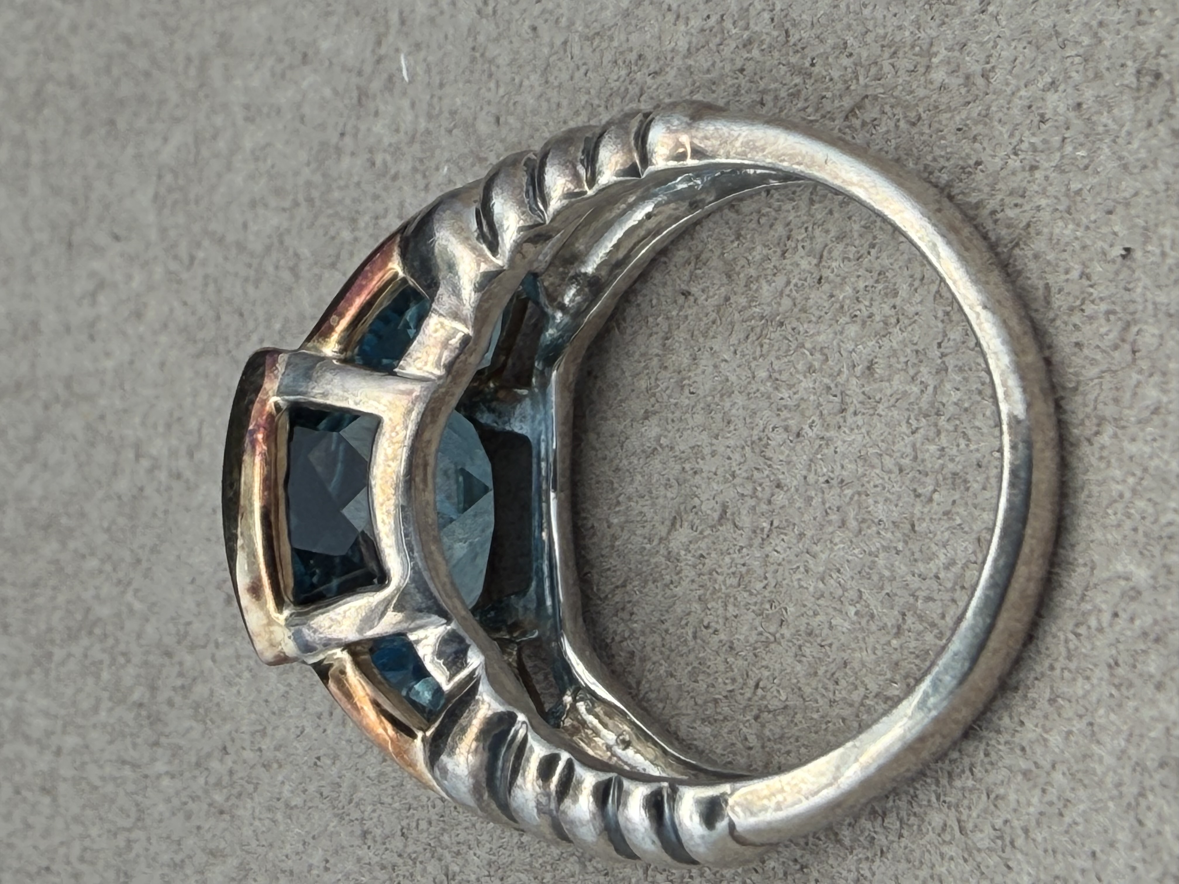 Sterling 14k Blue Topaz Ring
