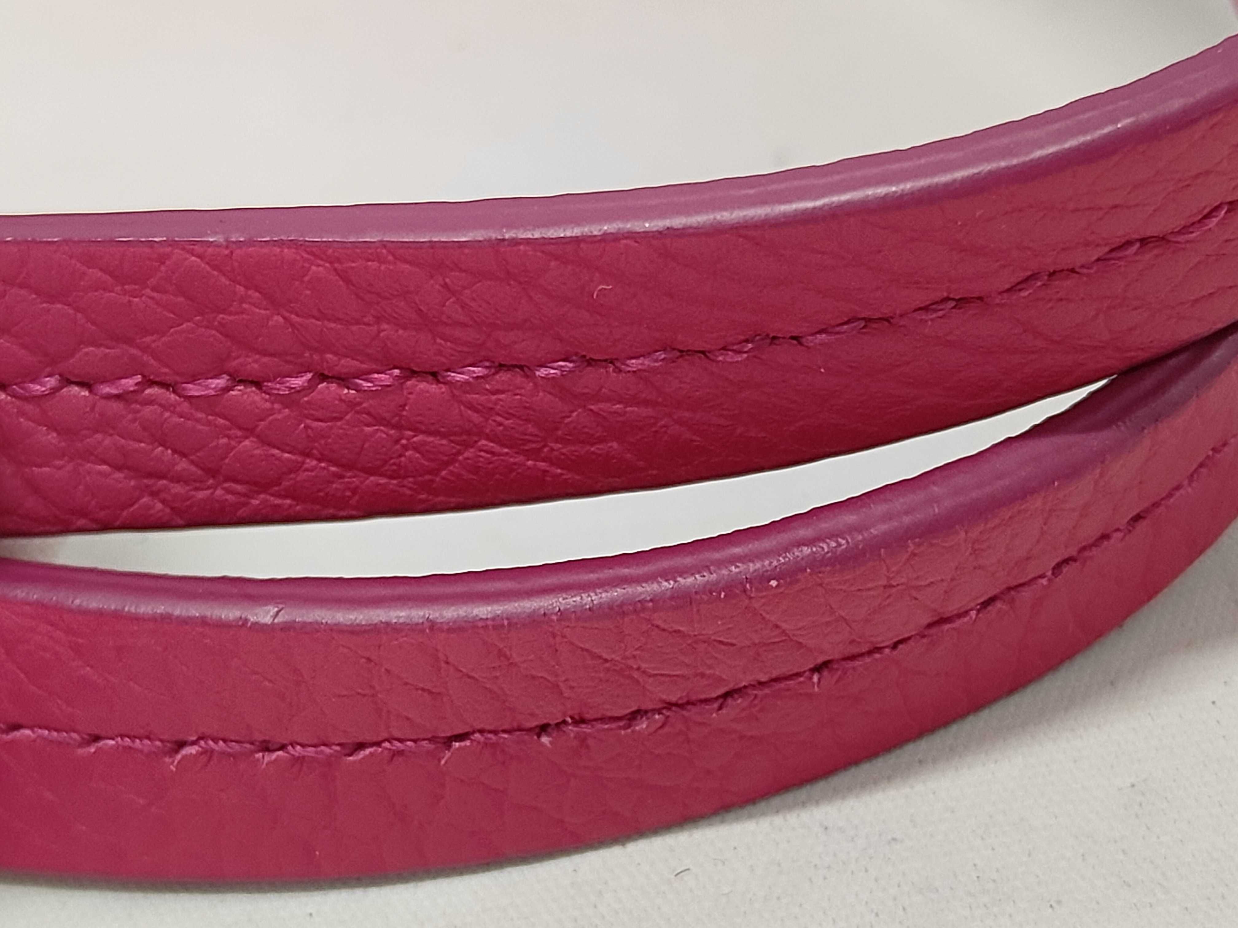 Salvatore Ferragamo Fuchsia Pebbled Leather Gancini Tote Bag