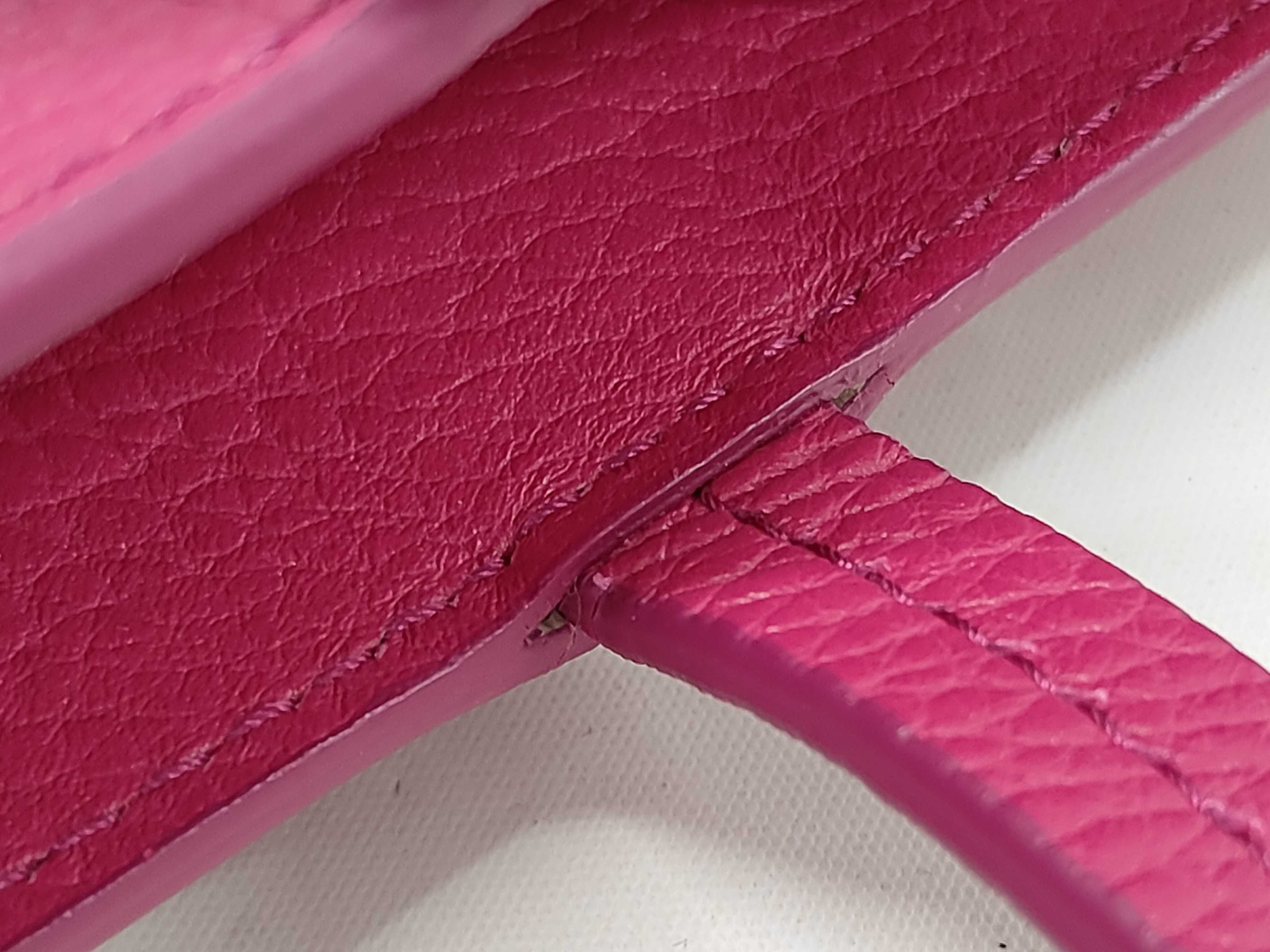 Salvatore Ferragamo Fuchsia Pebbled Leather Gancini Tote Bag