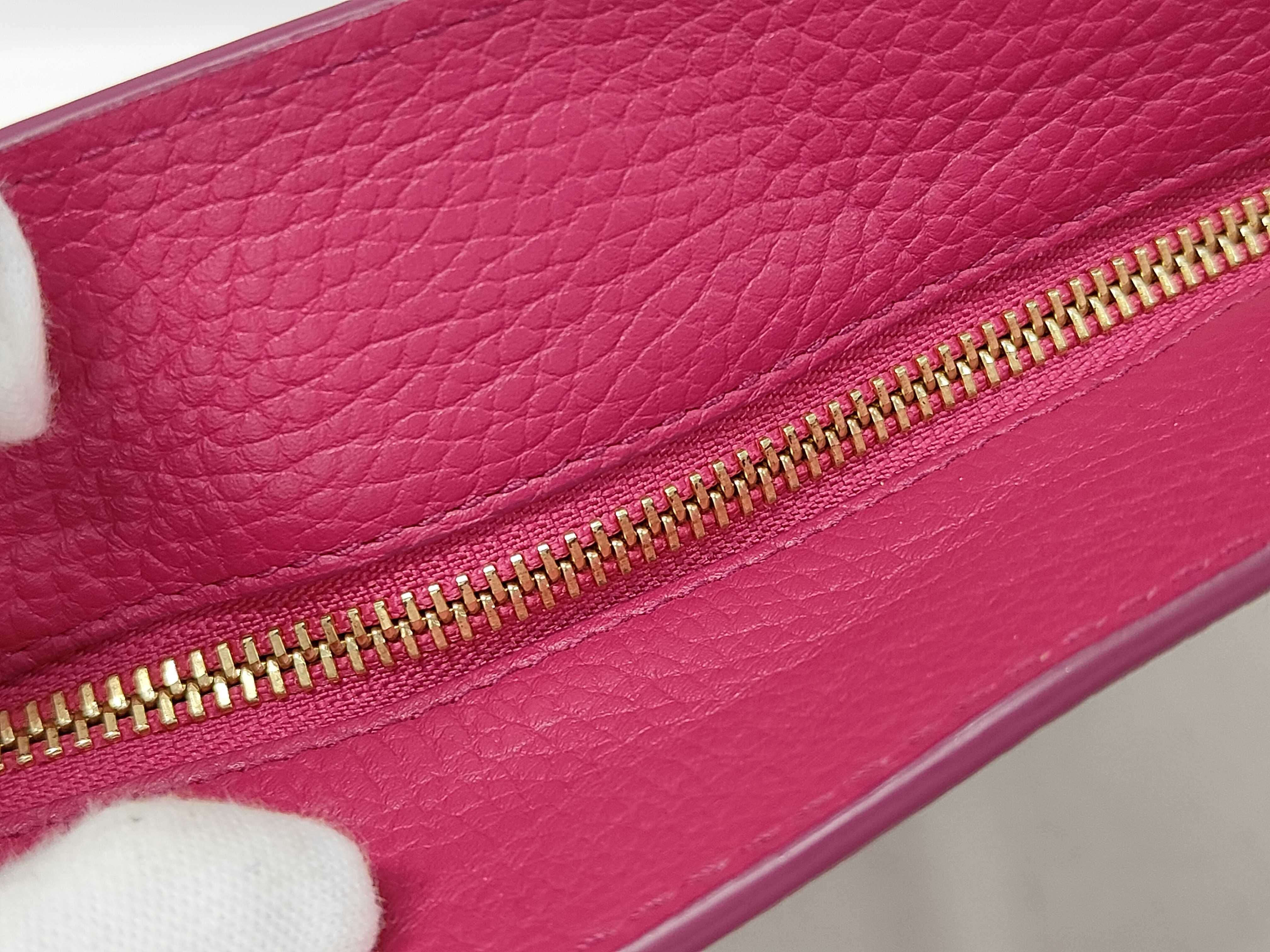 Salvatore Ferragamo Fuchsia Pebbled Leather Gancini Tote Bag