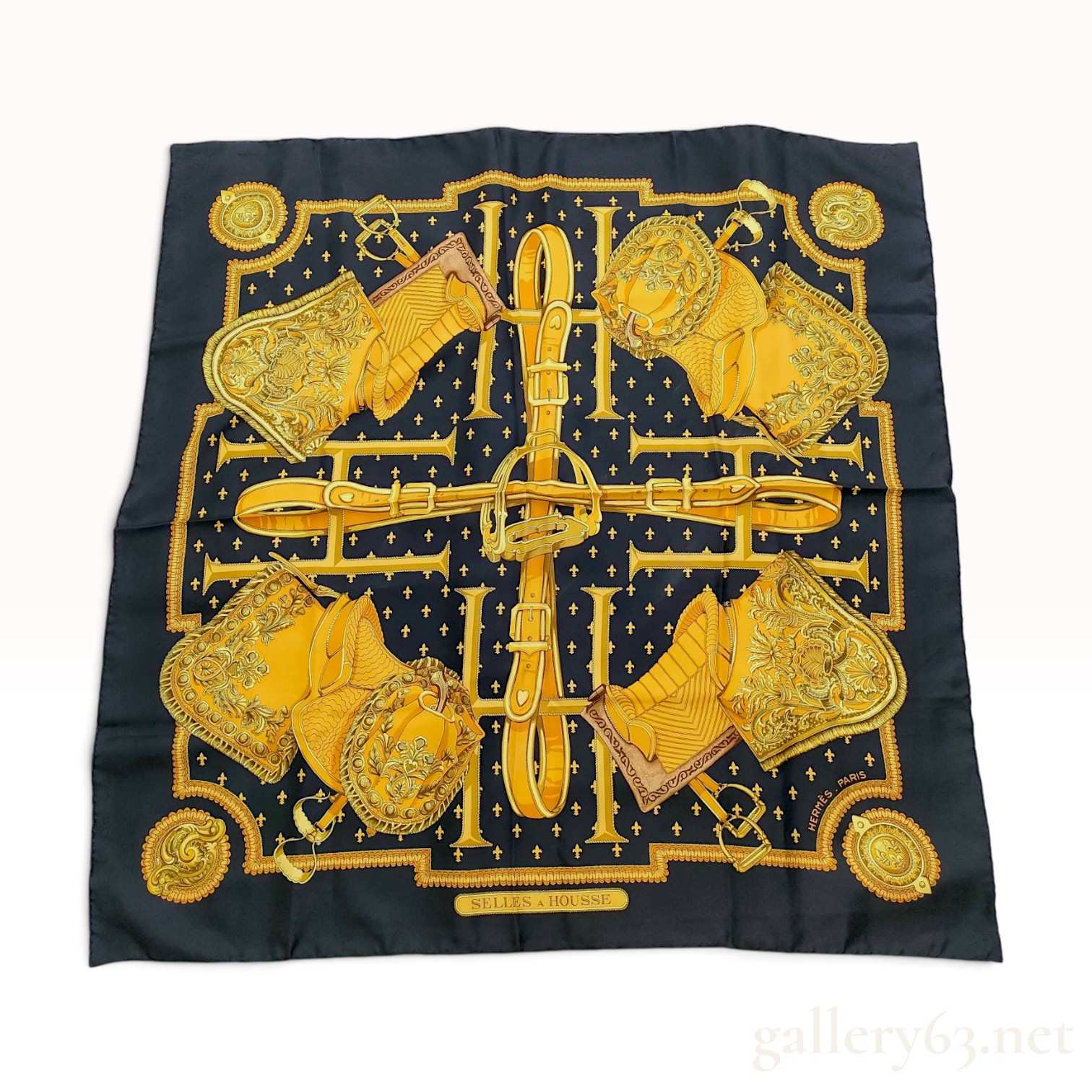 Hermes Selles a Housse Silk Scarf