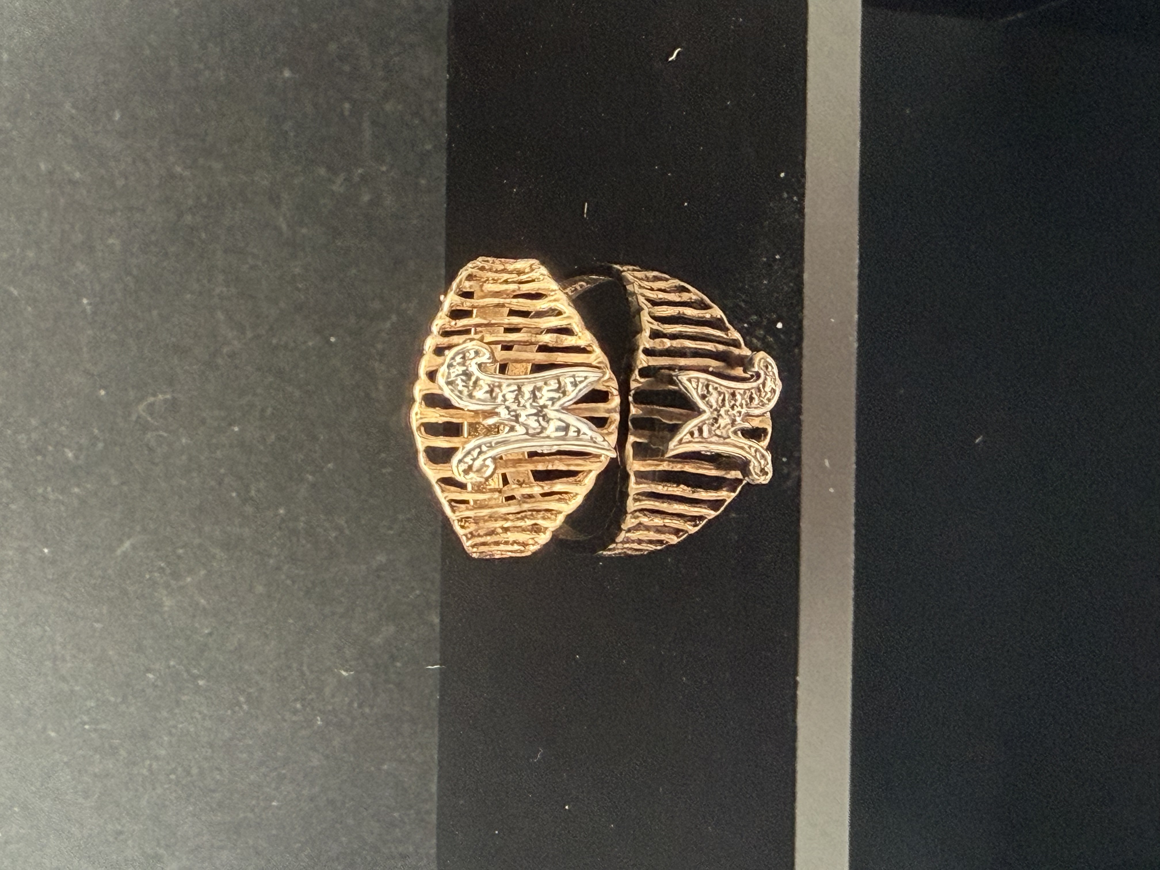 14k Yellow Gold Initial "M" Ring