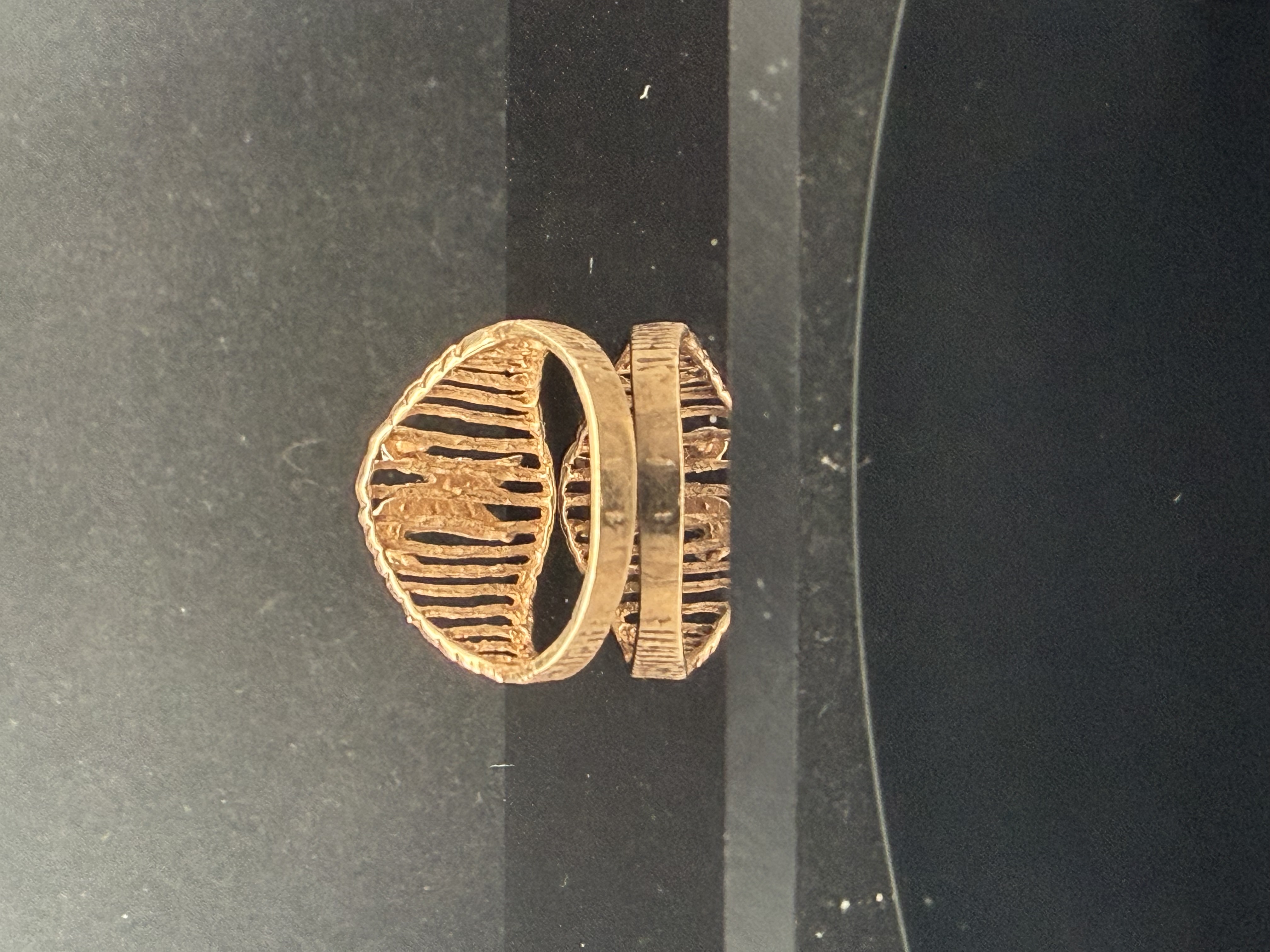 14k Yellow Gold Initial "M" Ring