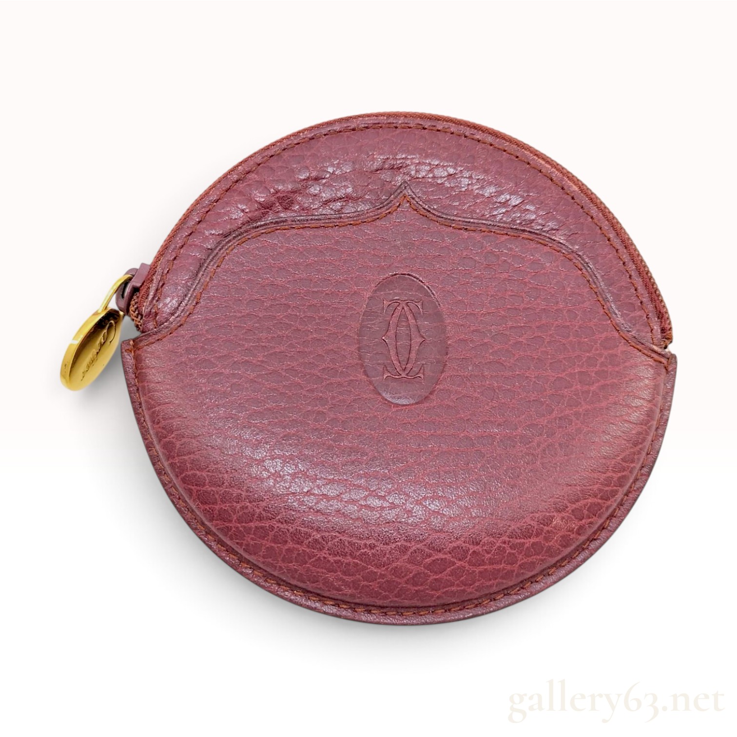 Cartier Must de Cartier Round Leather Coin Purse
