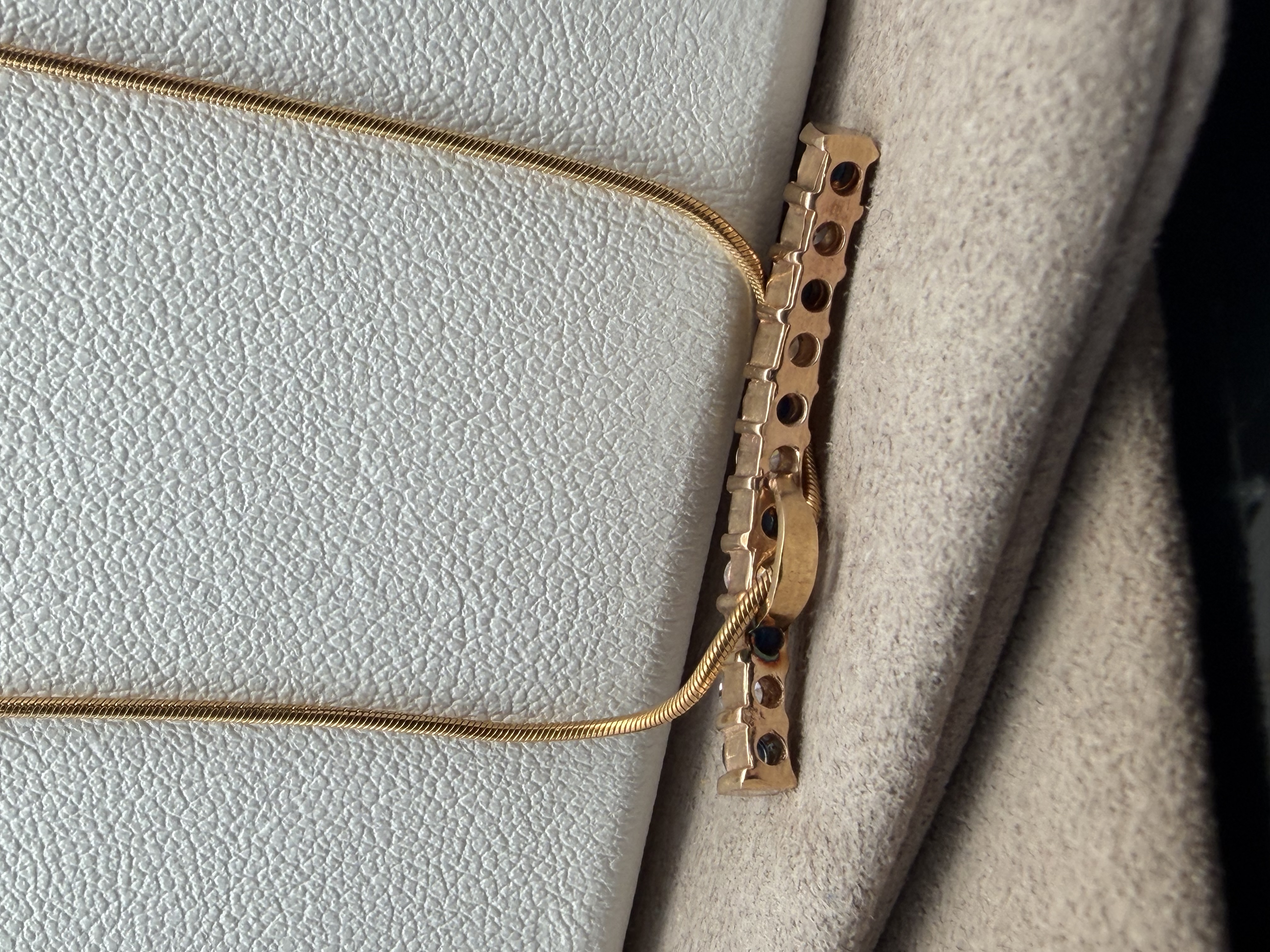 14k Diamond Sapphire Necklace