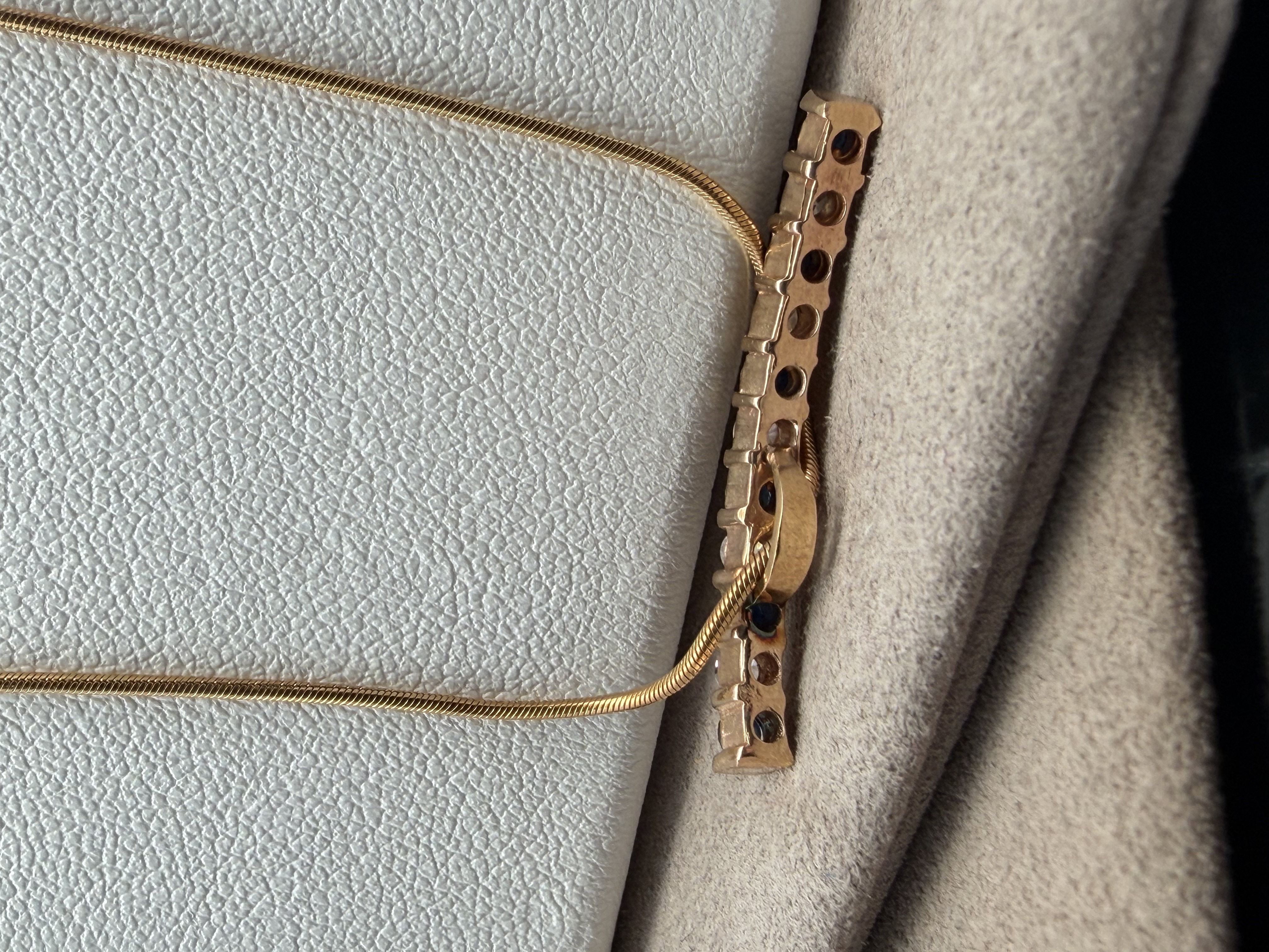 14k Diamond Sapphire Necklace