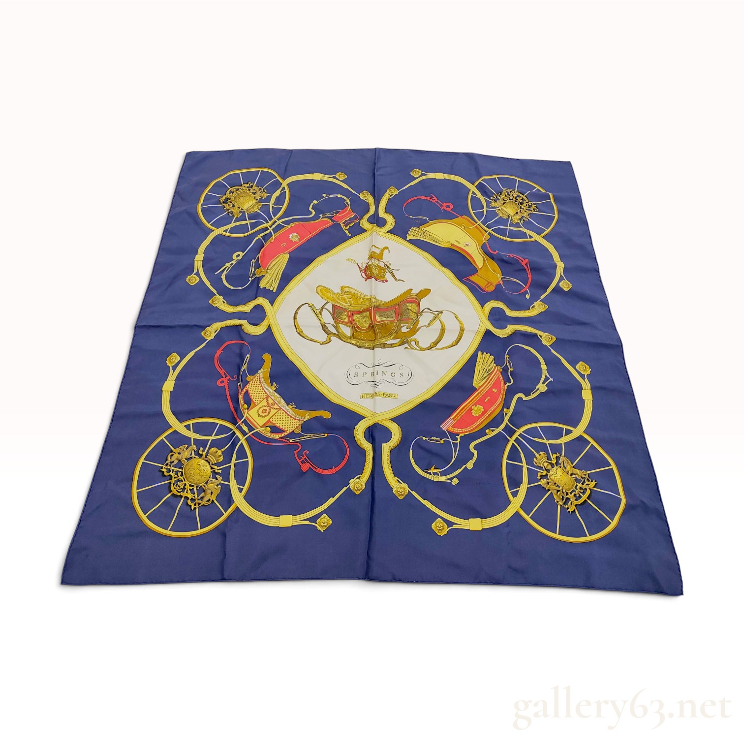 Hermes Springs Silk Scarf Designed by Philippe Ledoux