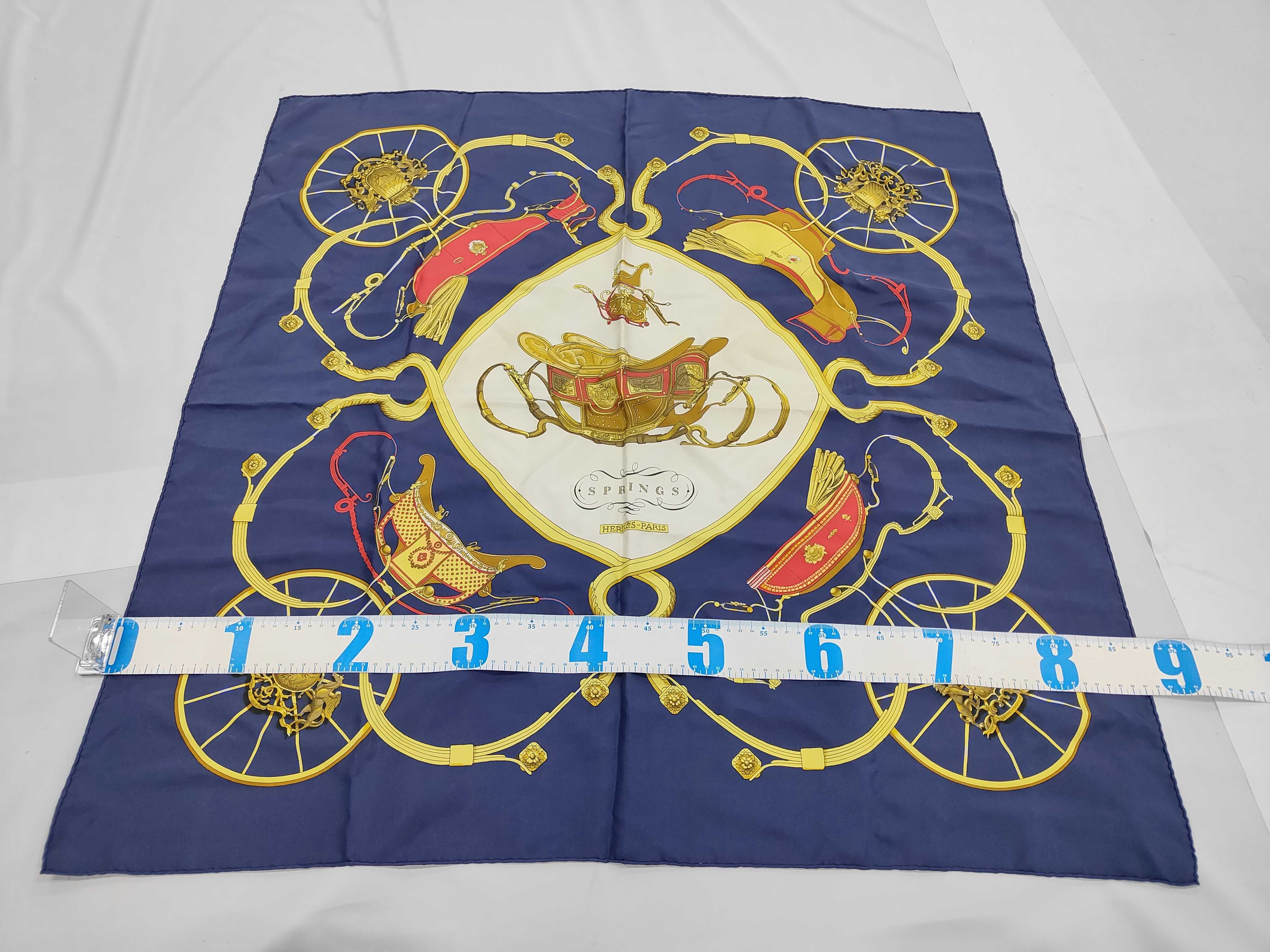Hermes Springs Silk Scarf Designed by Philippe Ledoux