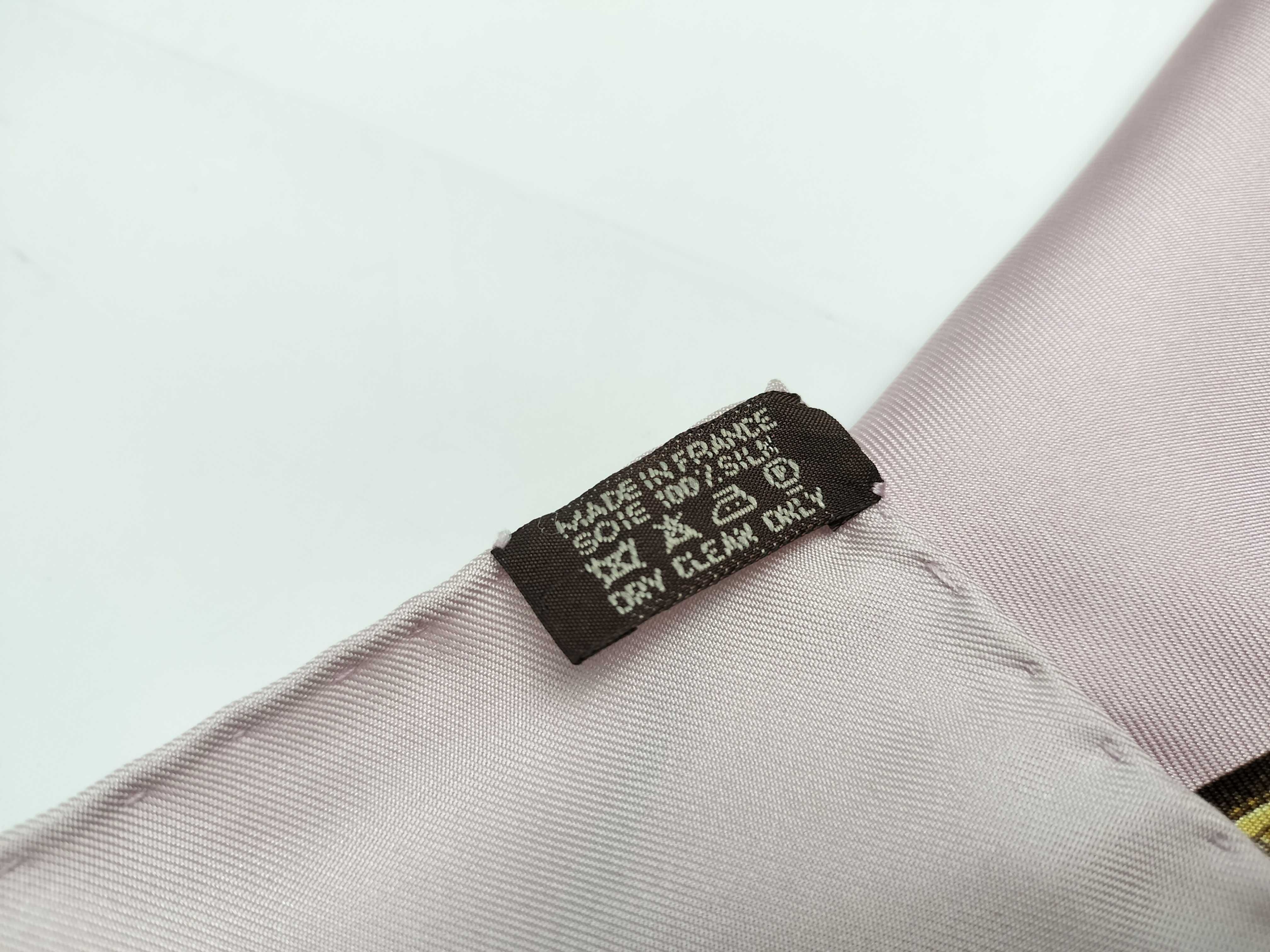 Hermes Grand Apparat Silk Scarf in Pink and Lavender