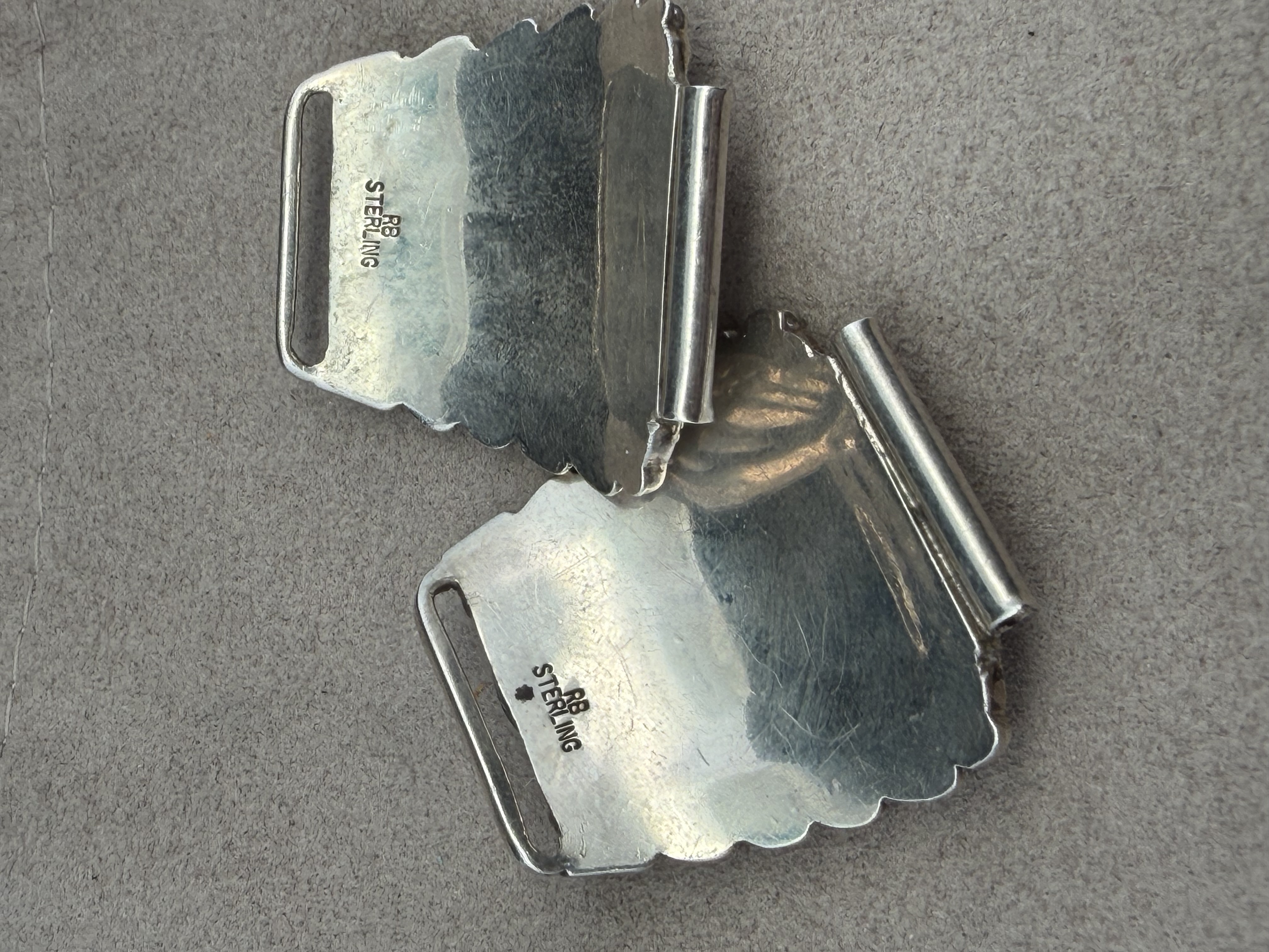 Native American Sterling Silver Watch Ends