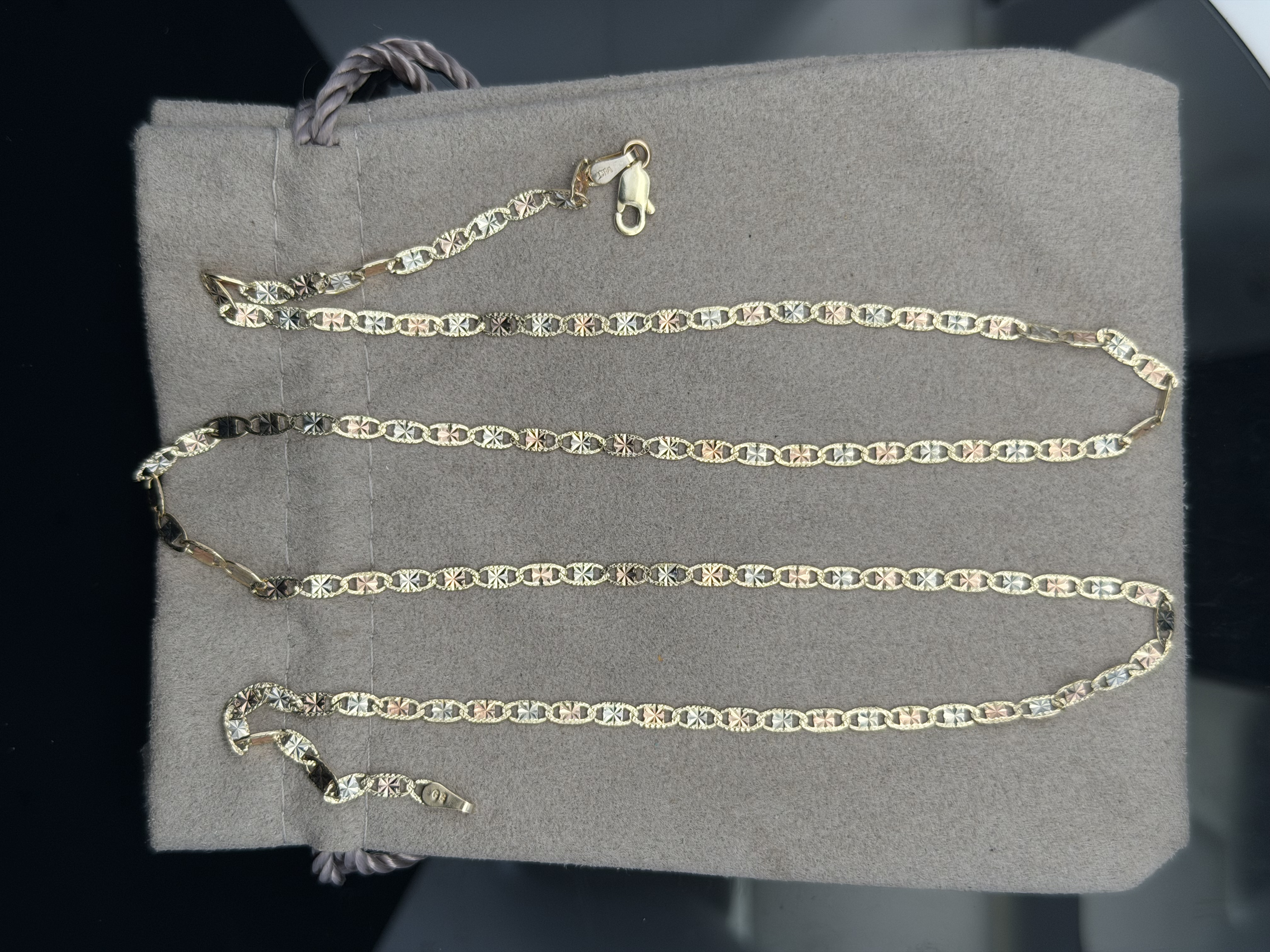 14k Tri-Tone Mariner Chain