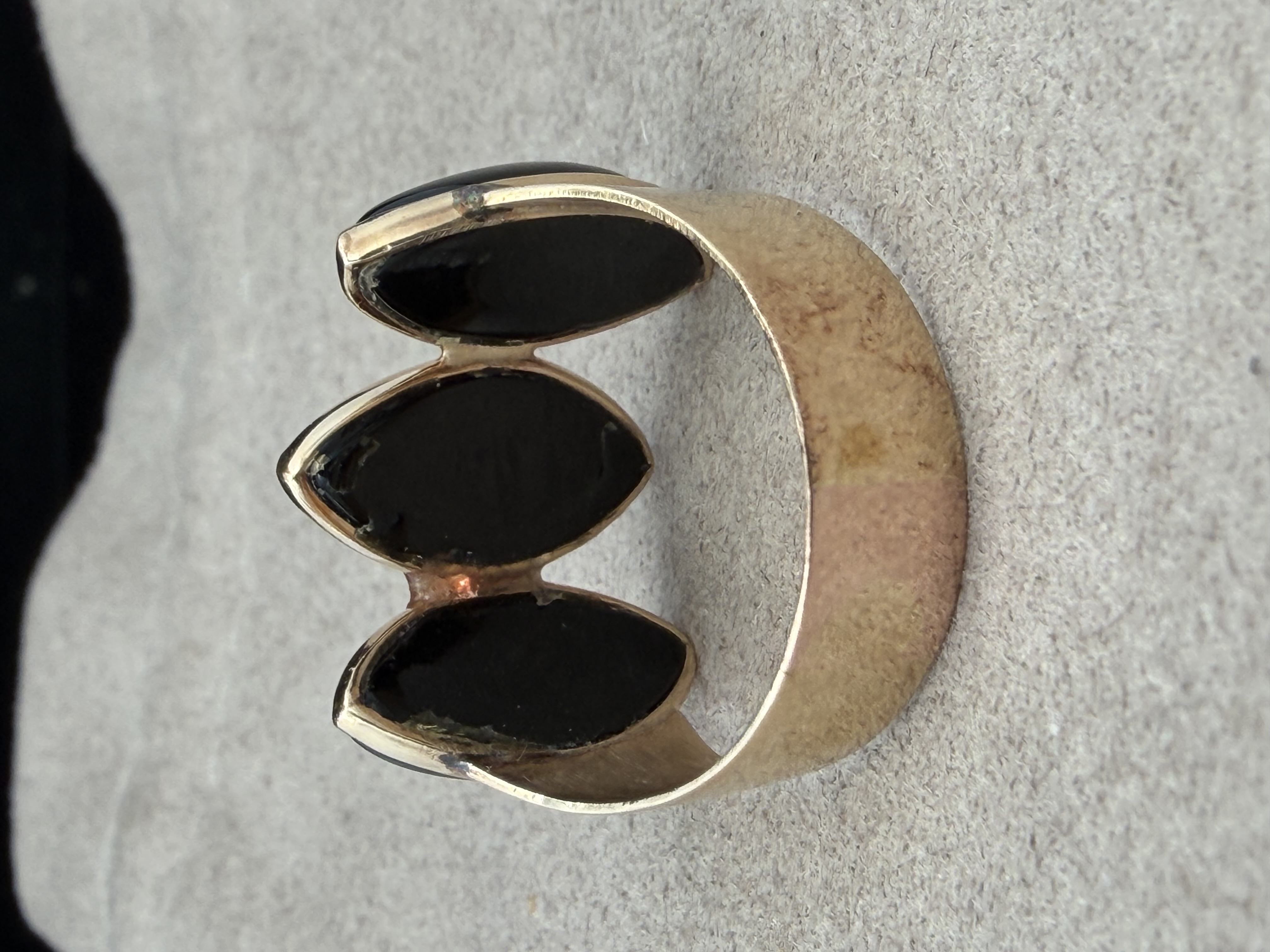 14k Gold Onyx Ring