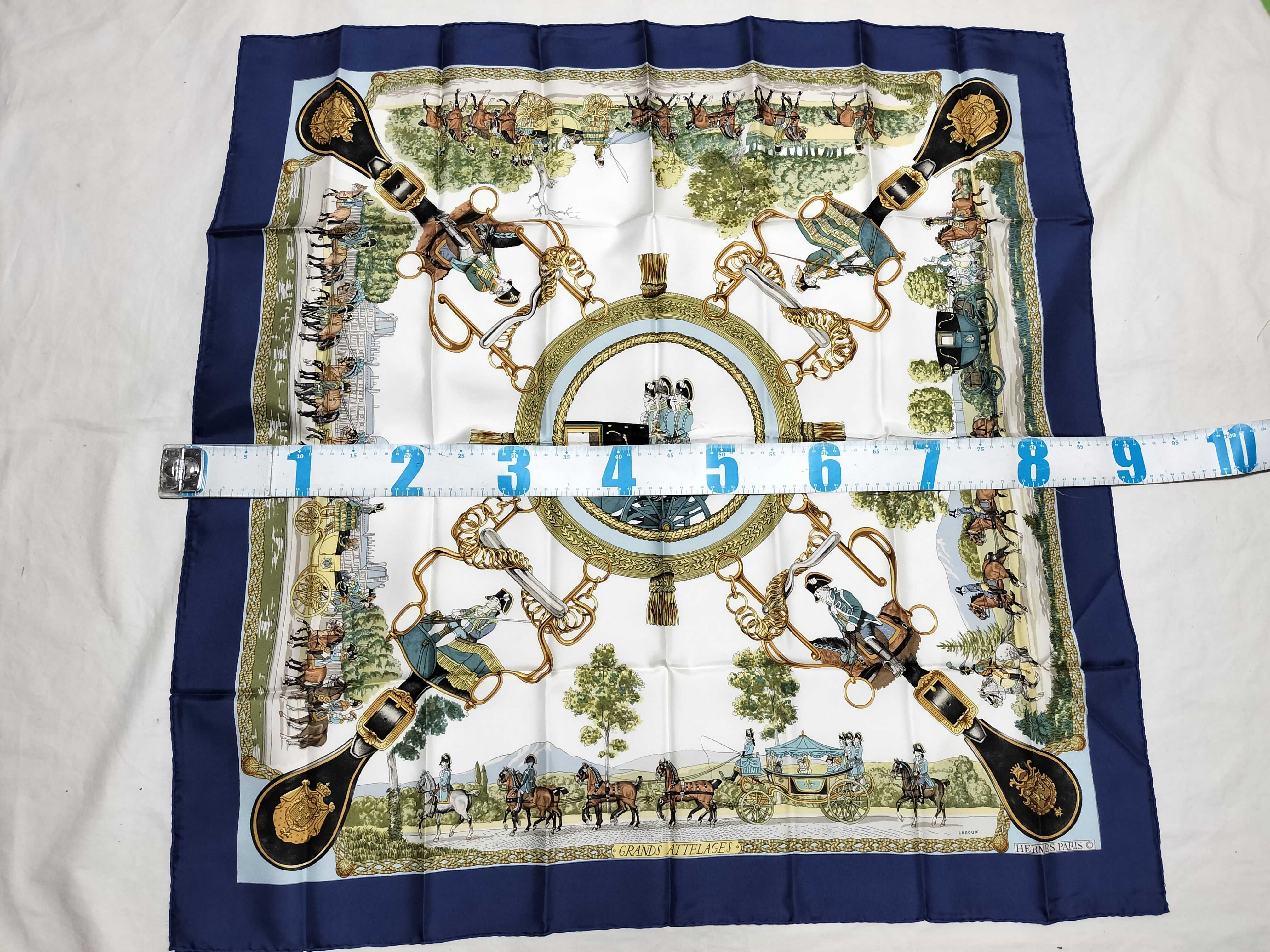 Hermes Grands Attelages Silk Scarf by Philippe Ledoux