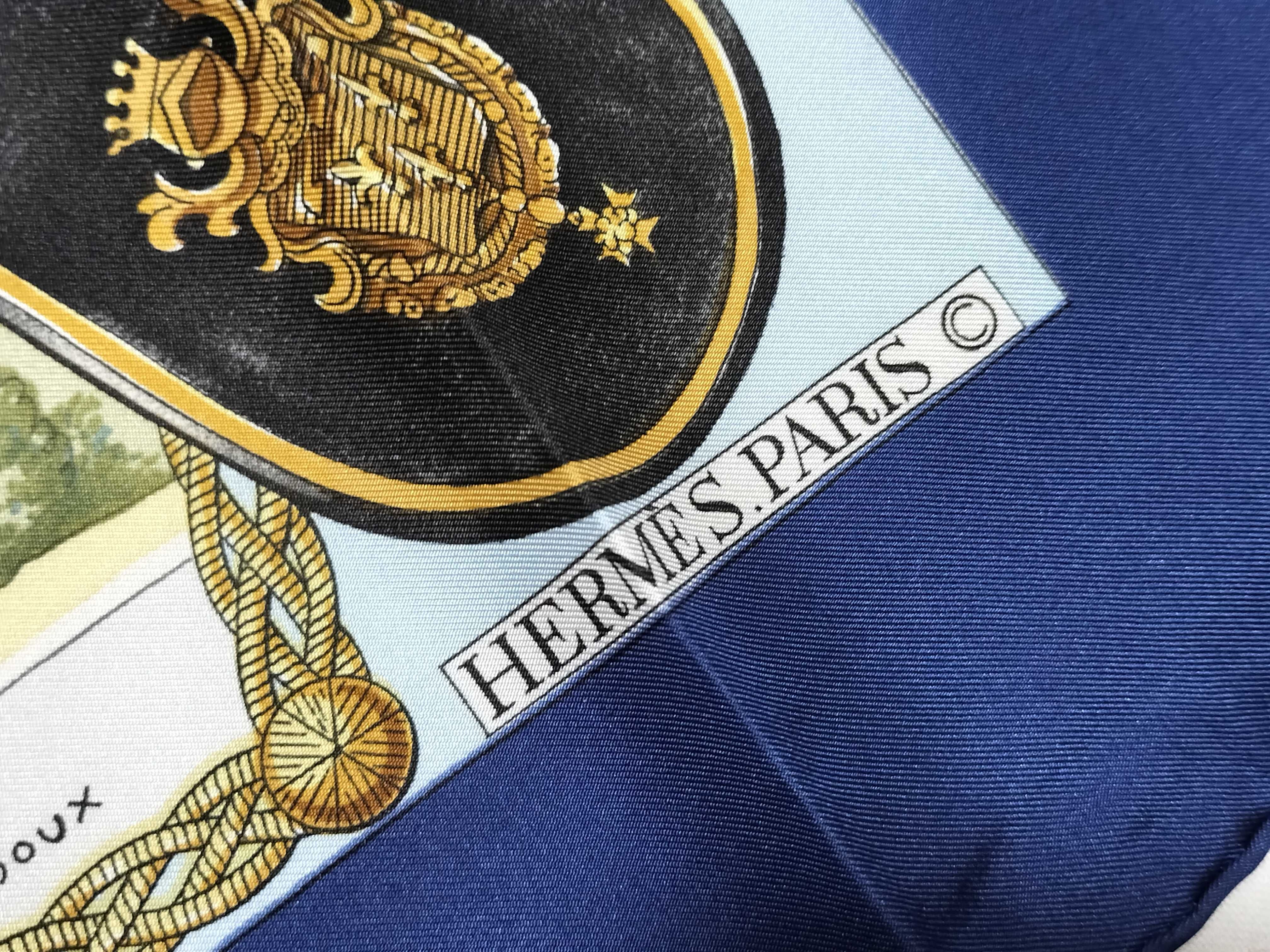 Hermes Grands Attelages Silk Scarf by Philippe Ledoux