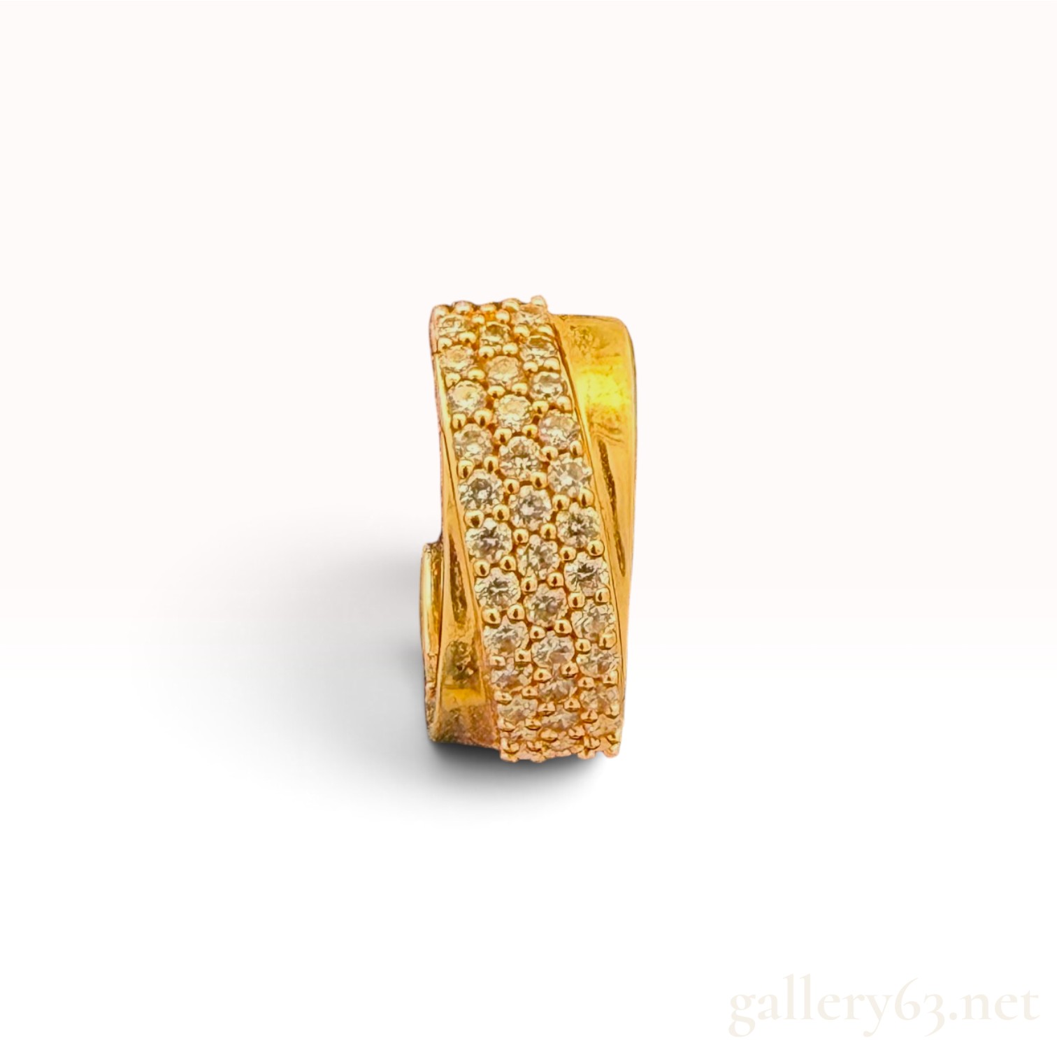 Single 14k Diamond Huggie Earrings