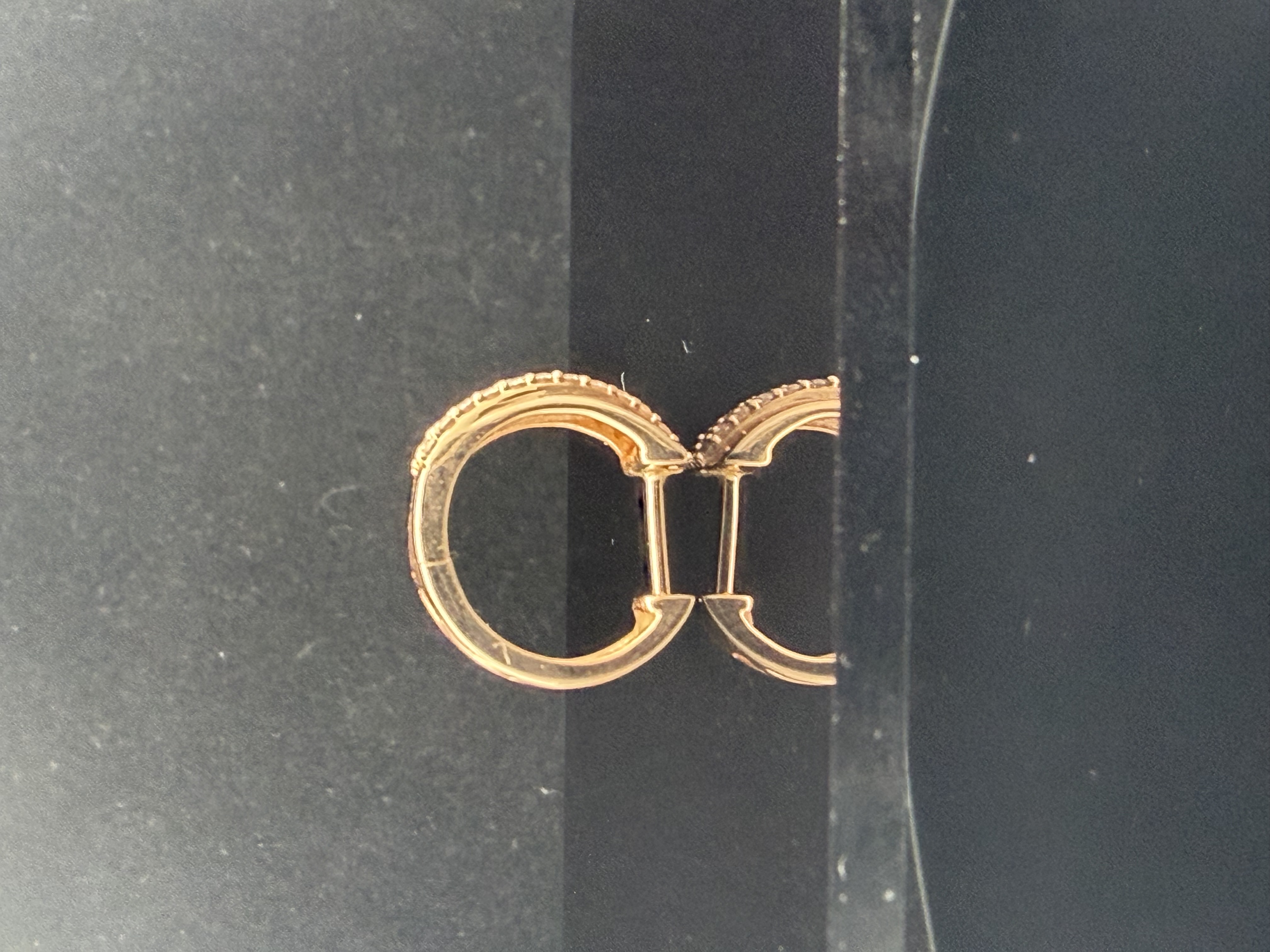 Single 14k Diamond Huggie Earrings