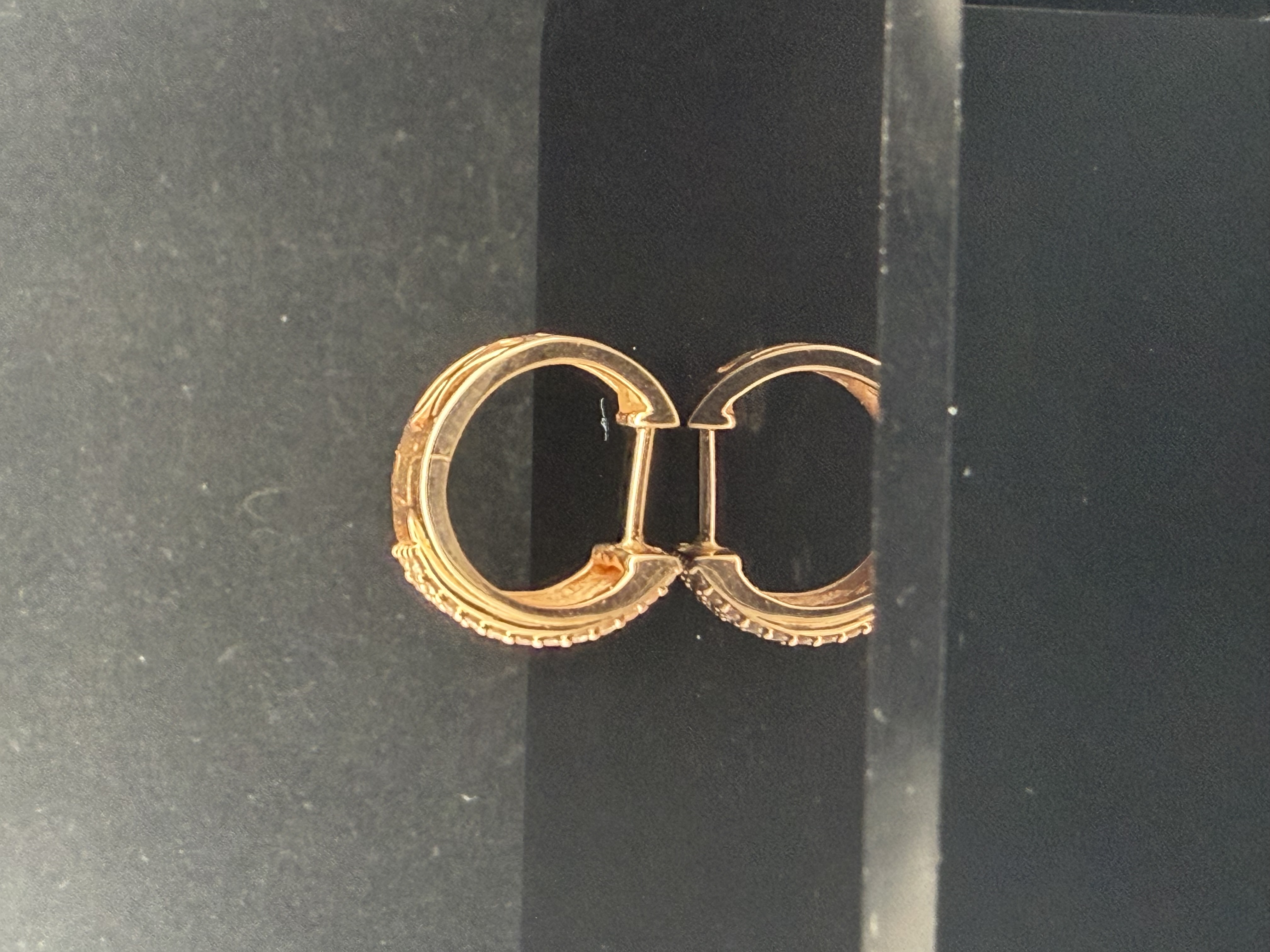Single 14k Diamond Huggie Earrings
