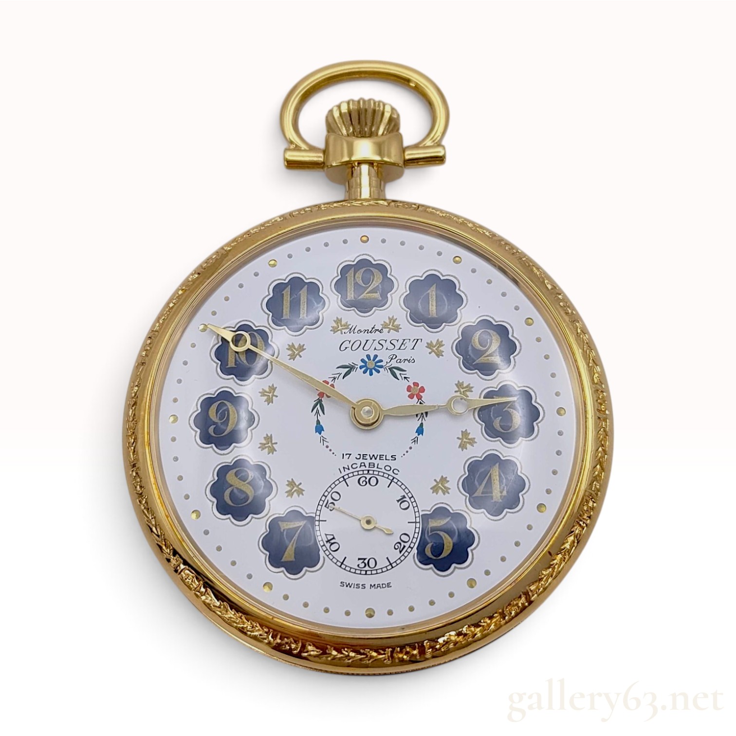 Montres Gousset Swiss 17 Jewel Manual Wind Pocket Watch with Original Box