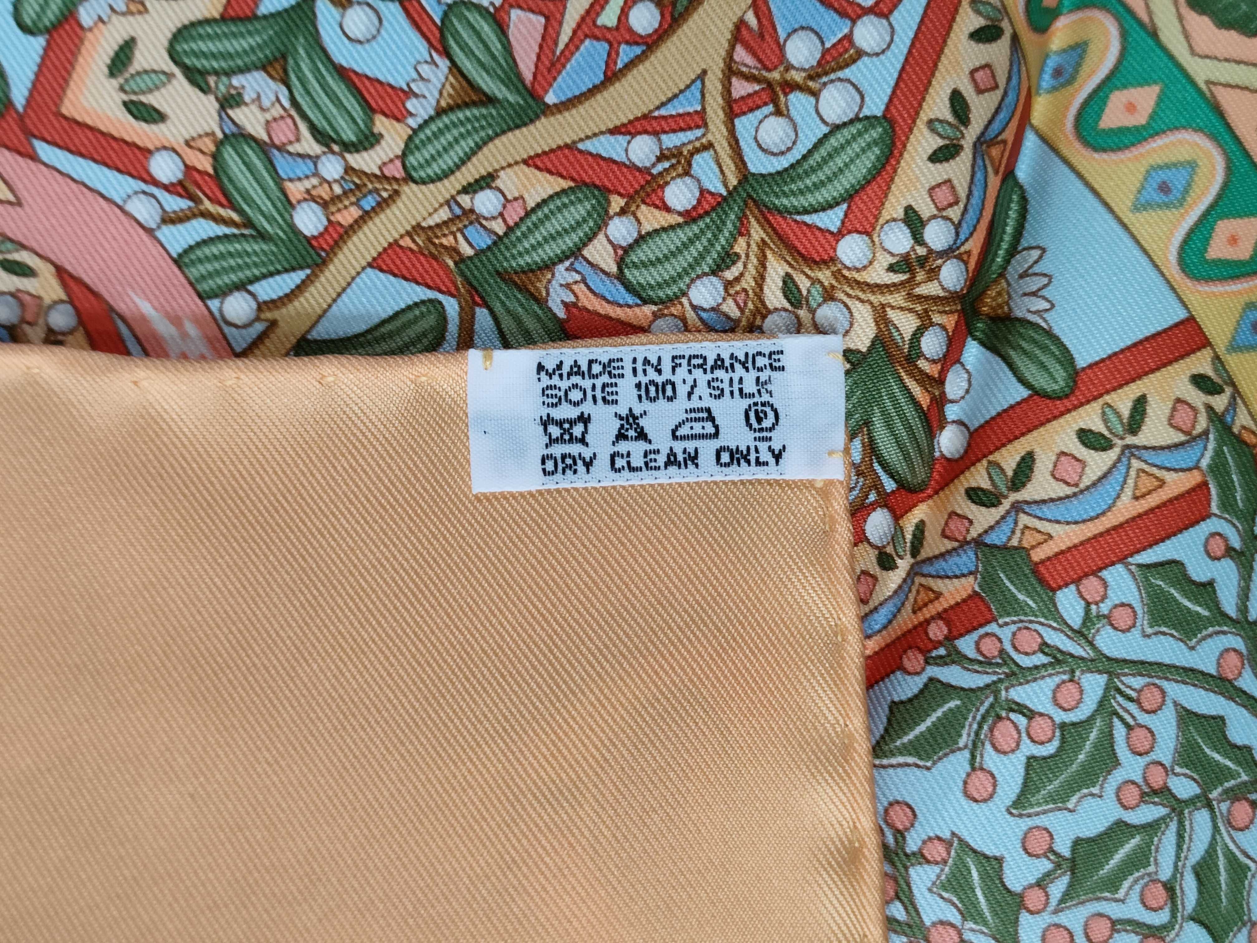 Hermes Paris Silk Twill Axis Mundi Scarf