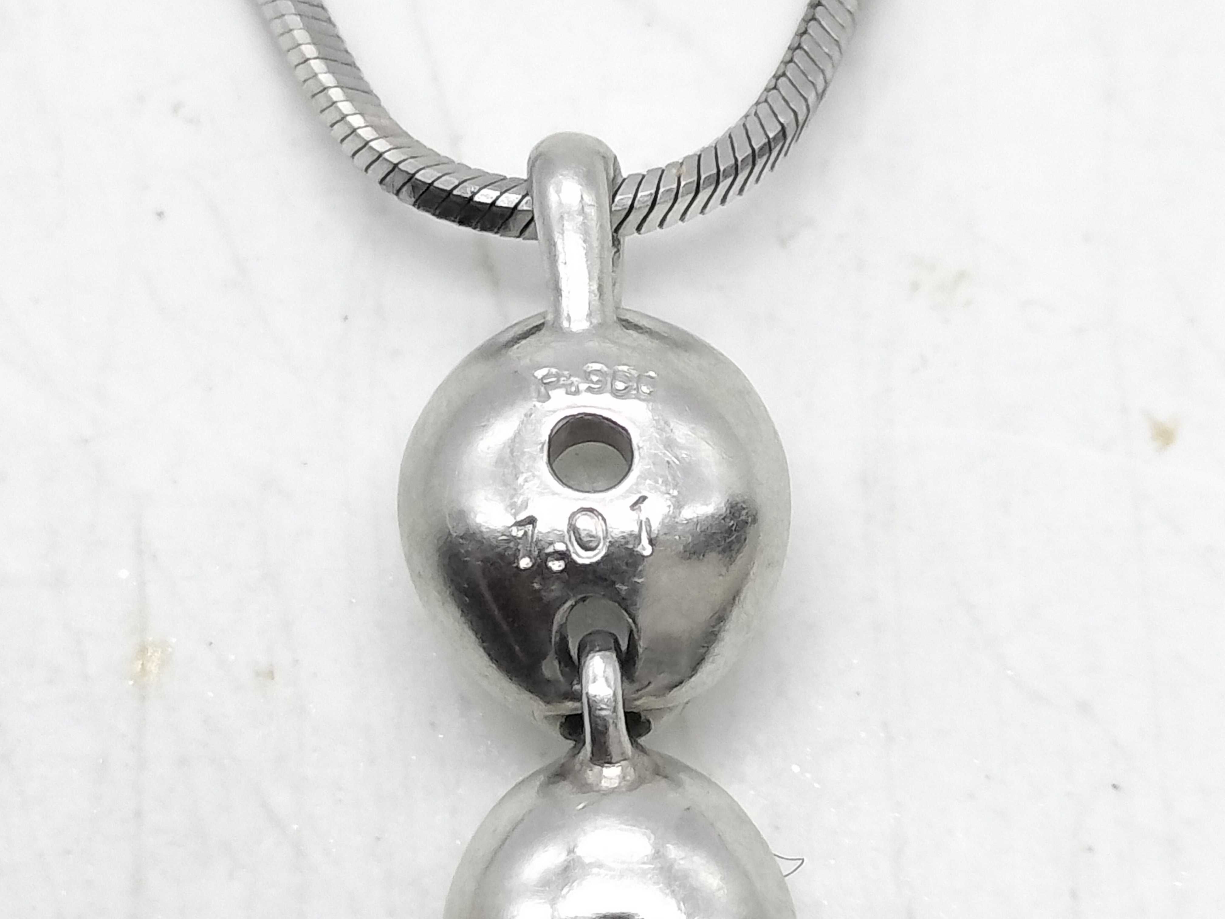 Trilogy Platinum and 1.01 Carat Diamond Three Stone Pendant Necklace