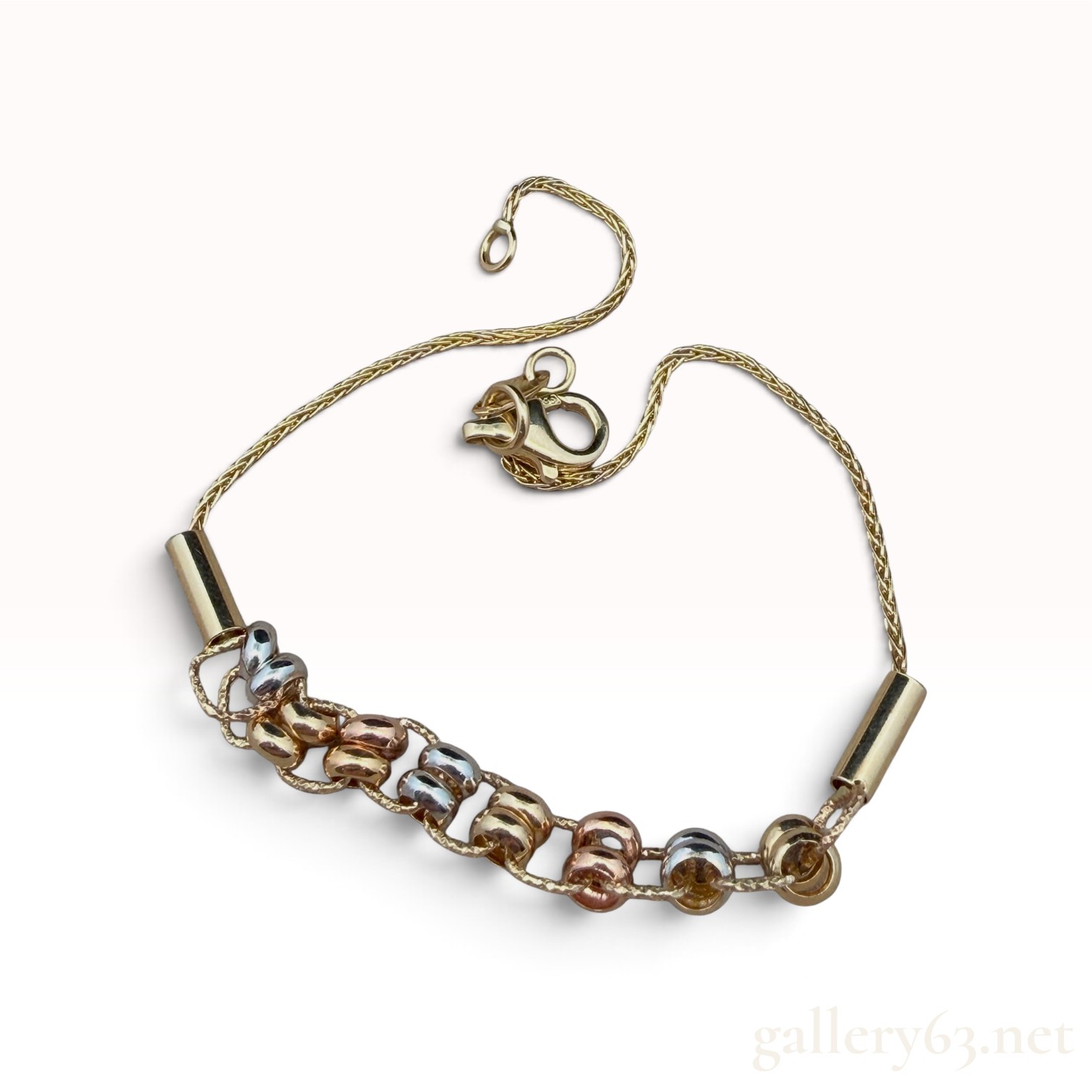 14k Tri-Tone Bracelet