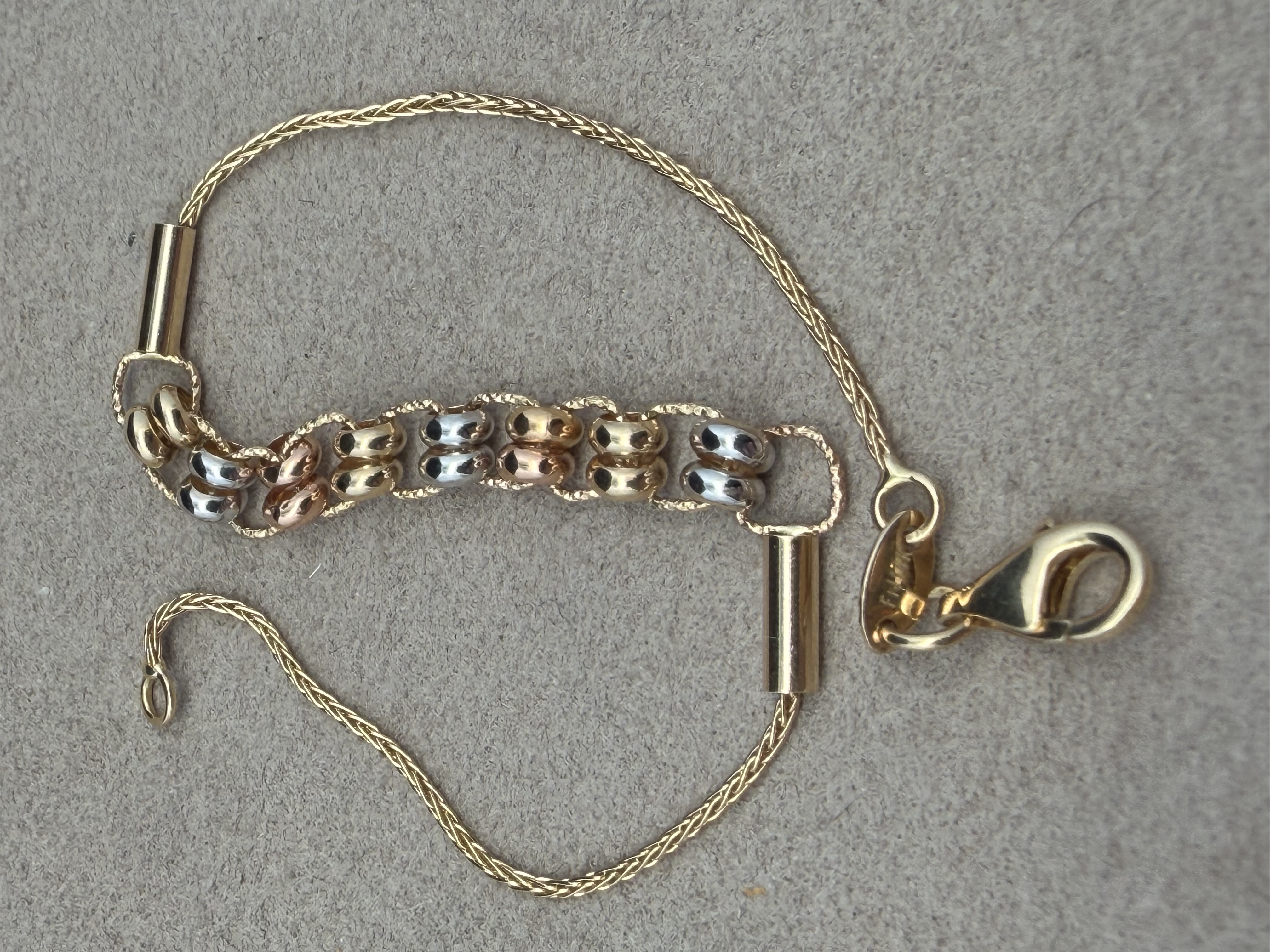 14k Tri-Tone Bracelet