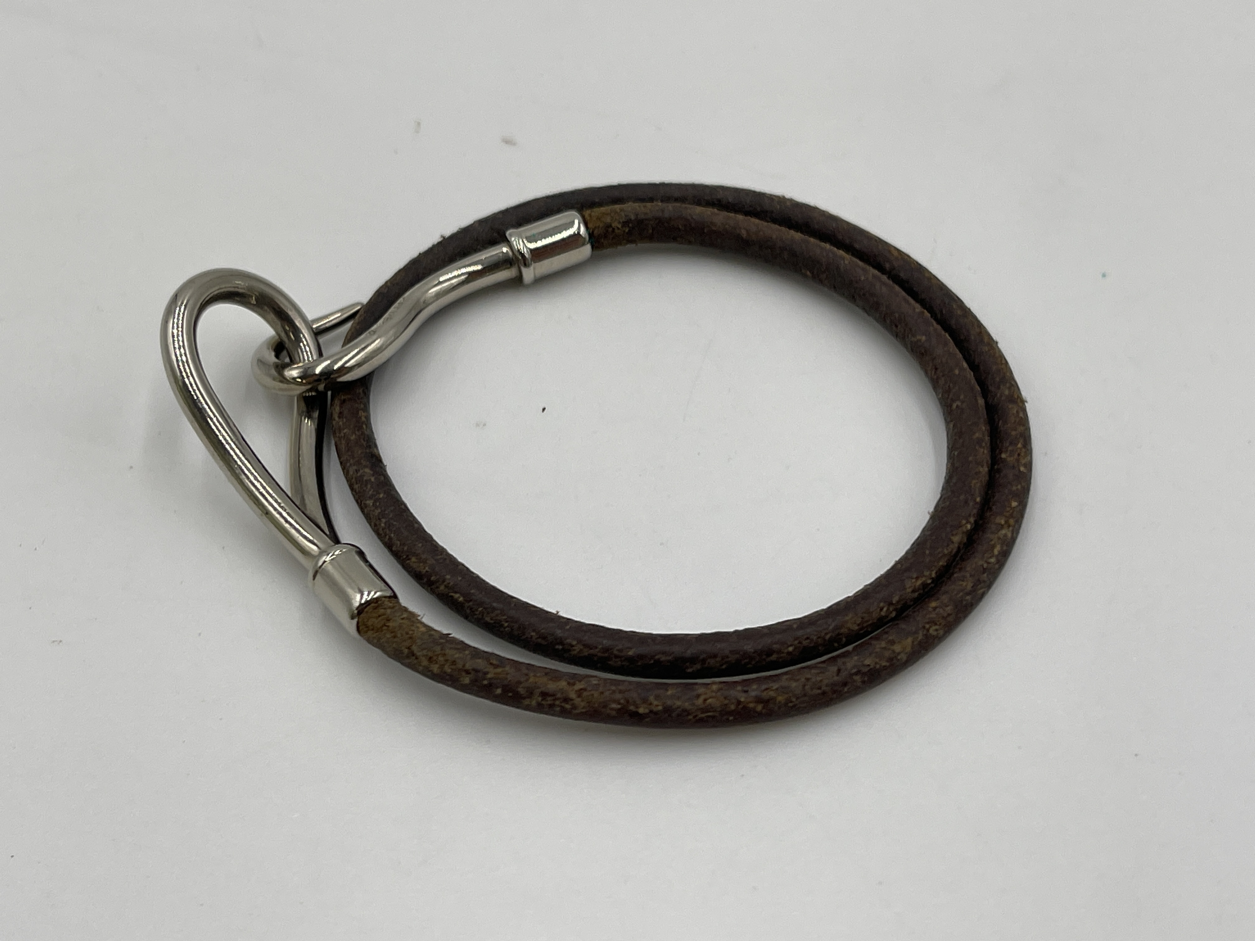Hermes Jumbo Double Wrap Leather Bracelet