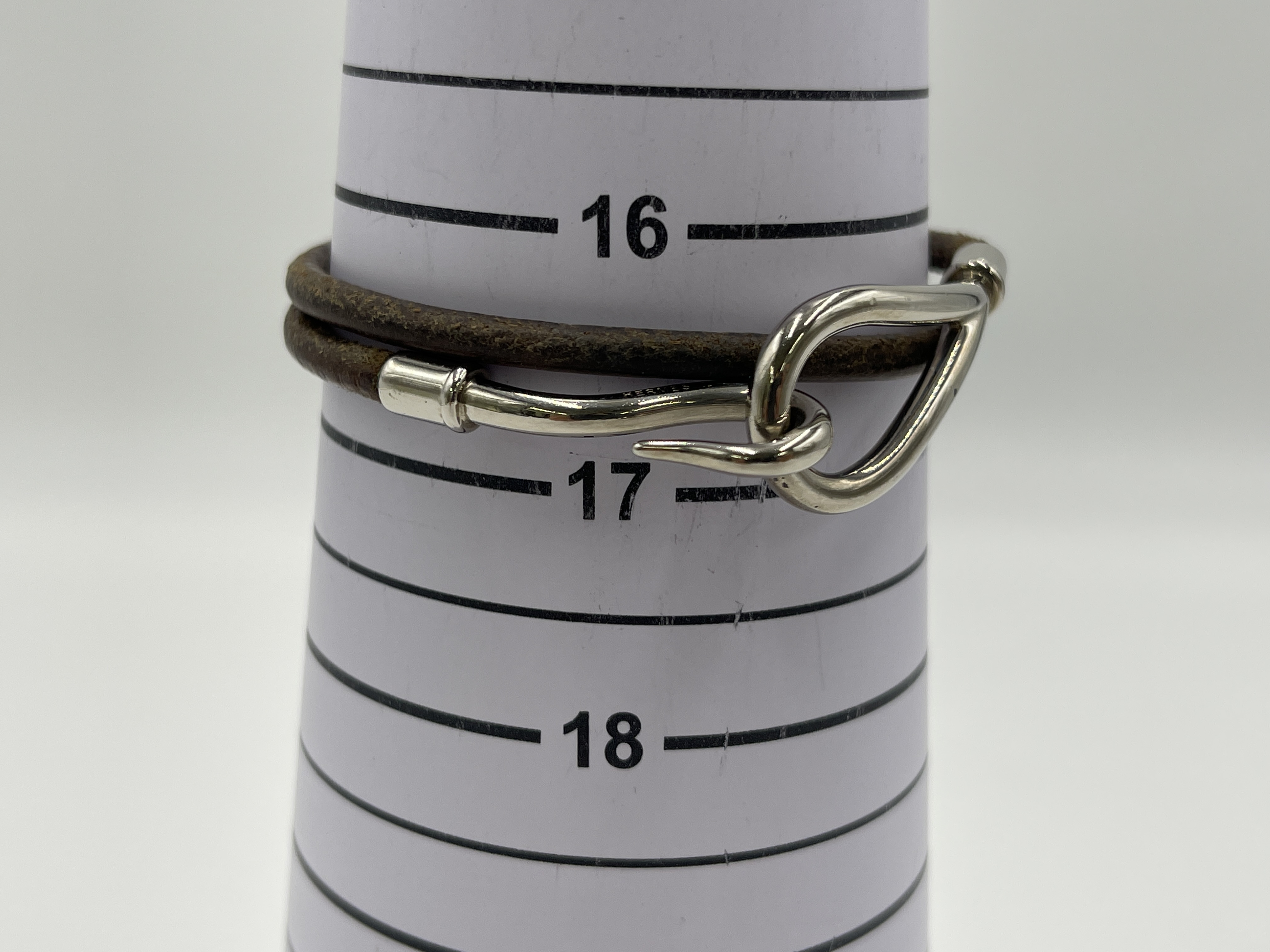 Hermes Jumbo Double Wrap Leather Bracelet