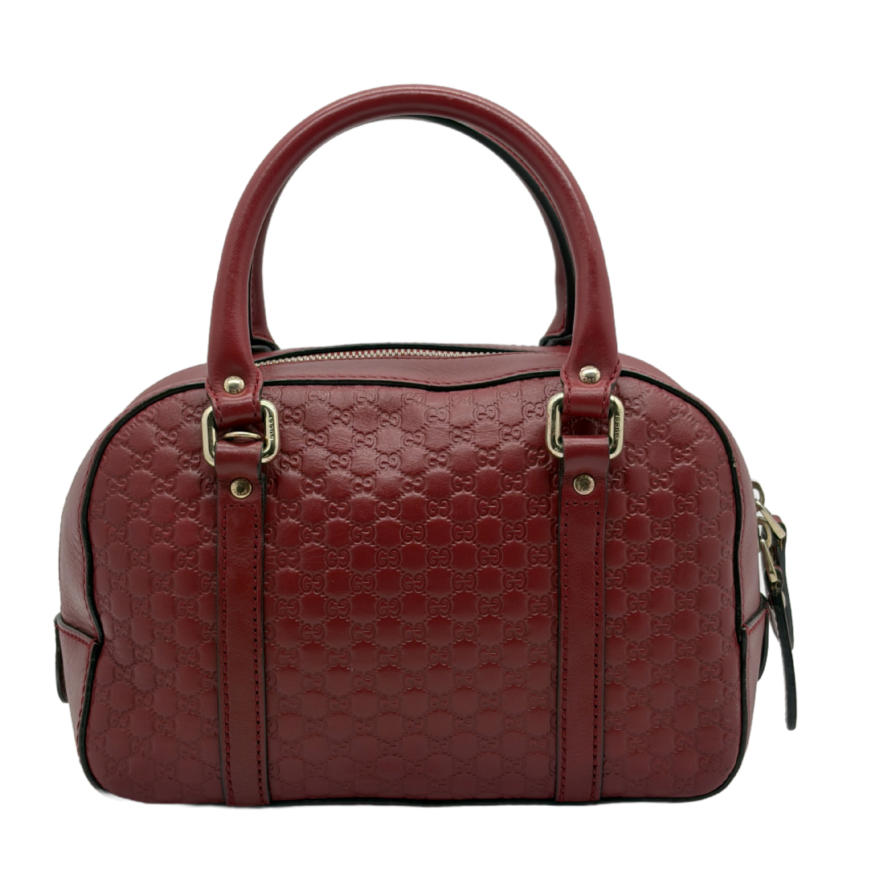 Gucci Red Microguccissima Leather Bree Dome Satchel