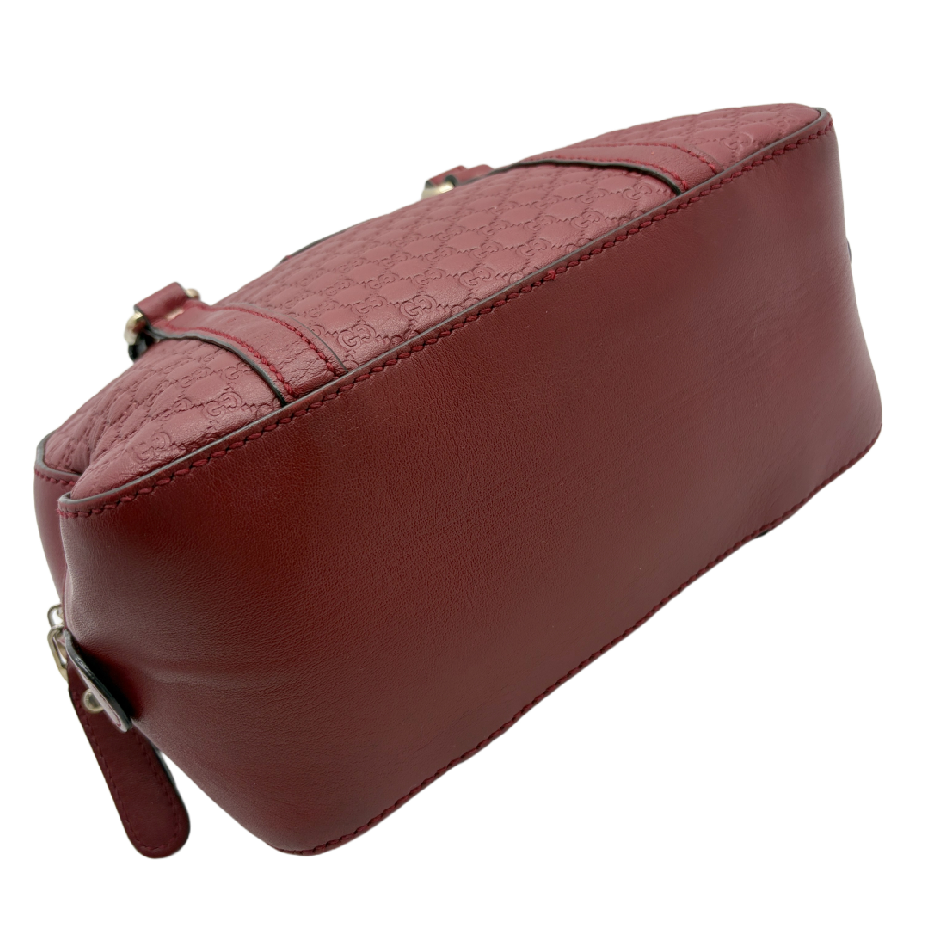 Gucci Red Microguccissima Leather Bree Dome Satchel