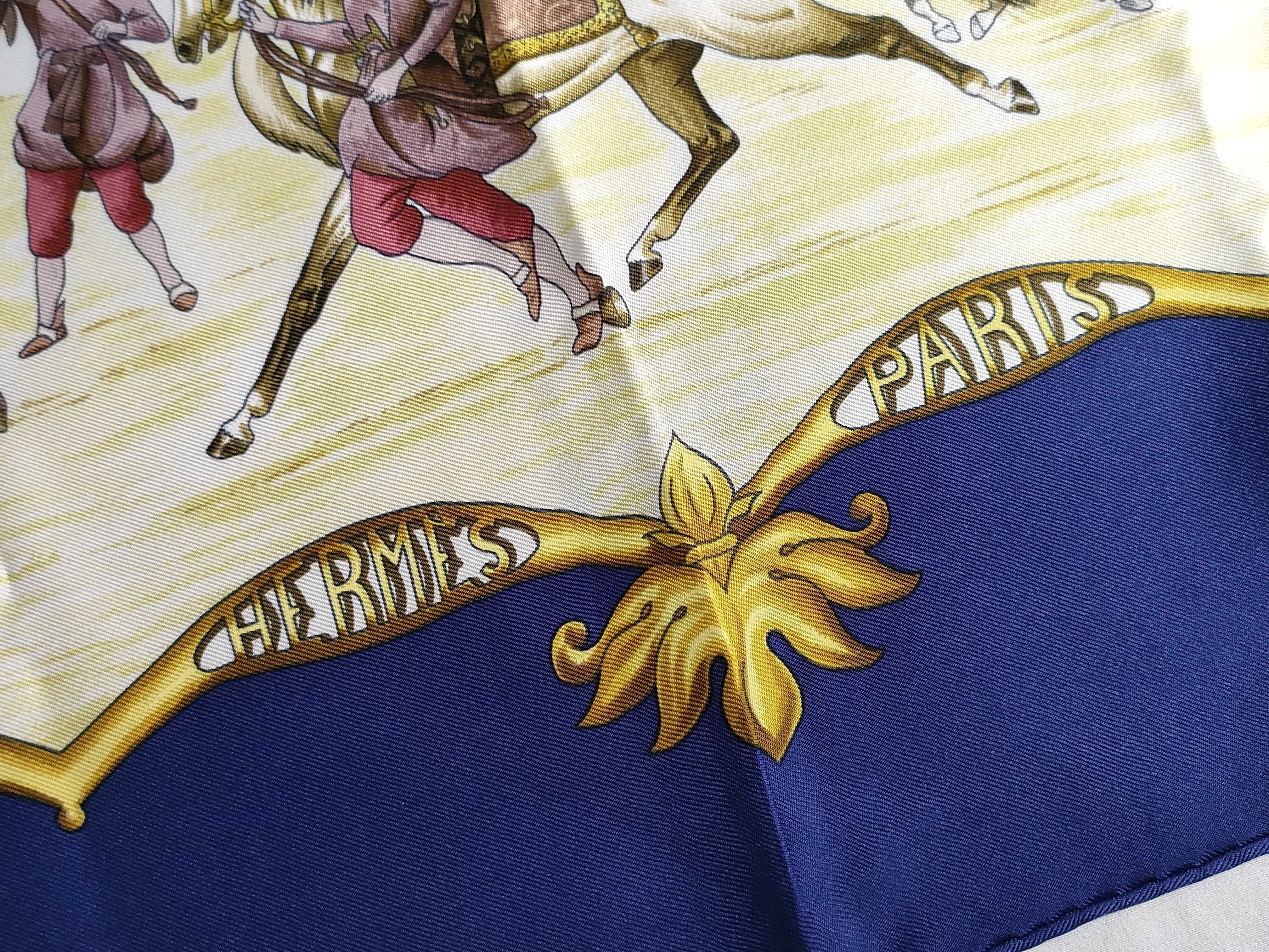 Hermes Les Chevaux des Moghols Silk Scarf
