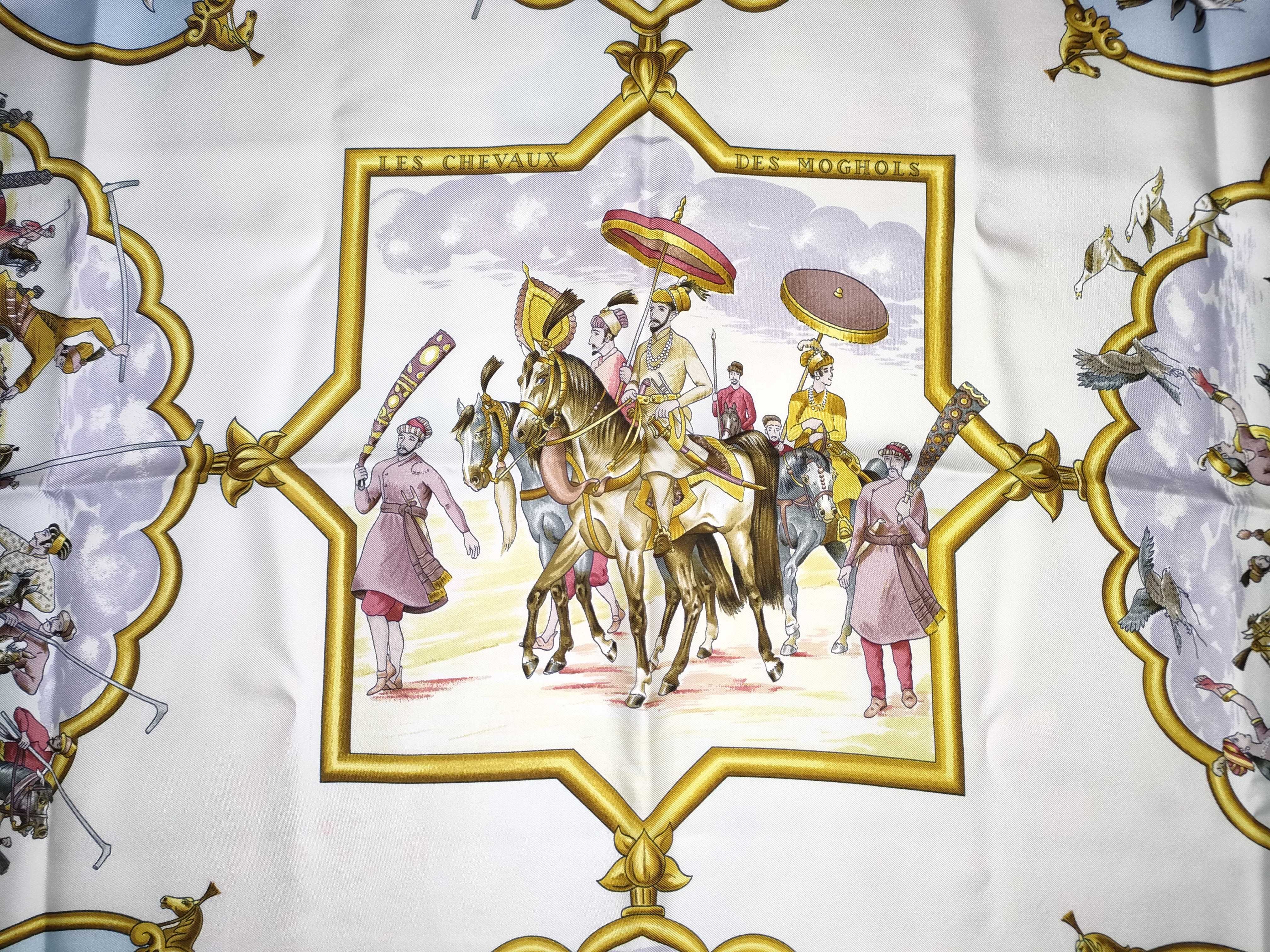 Hermes Les Chevaux des Moghols Silk Scarf