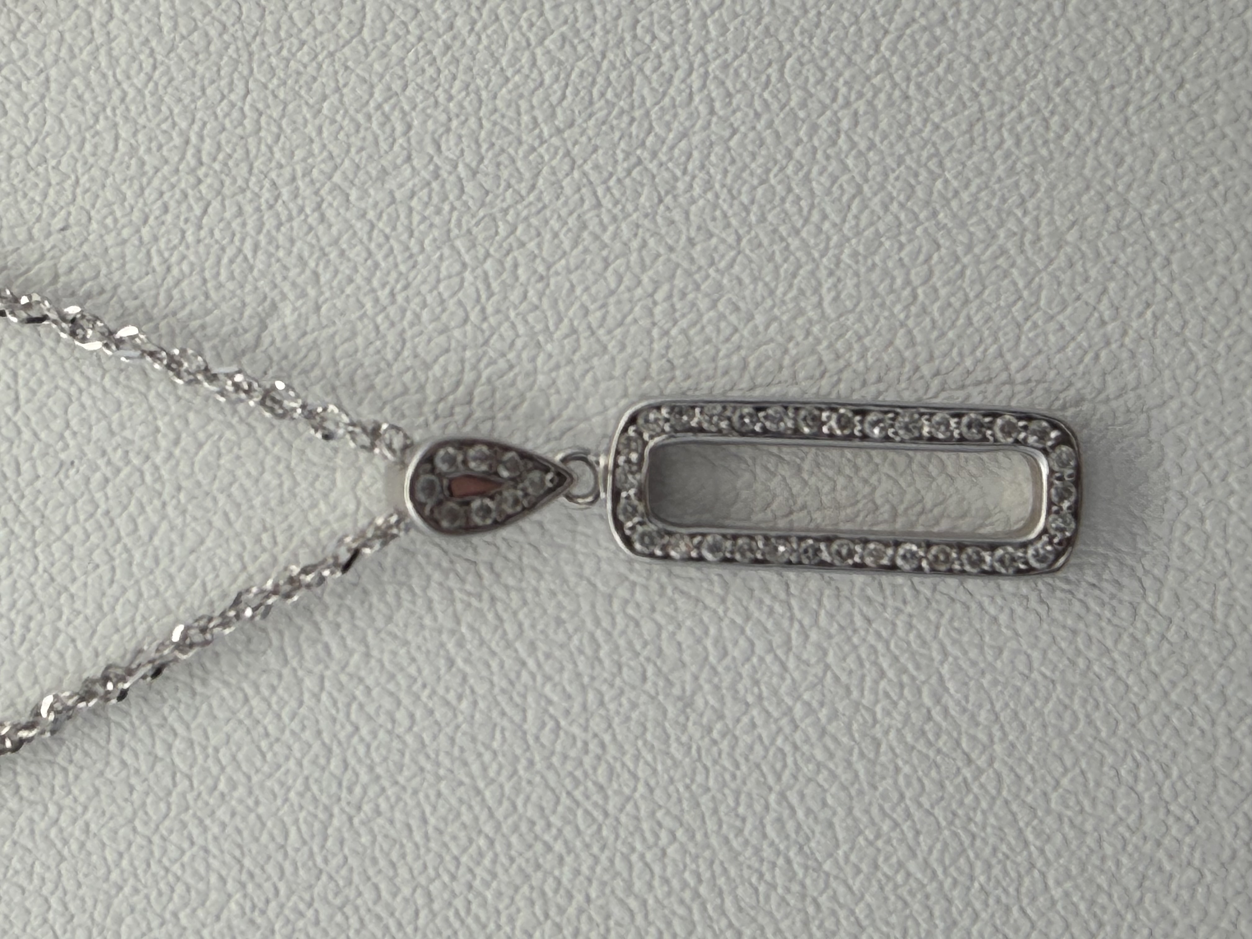 14k White Gold Diamond Necklace