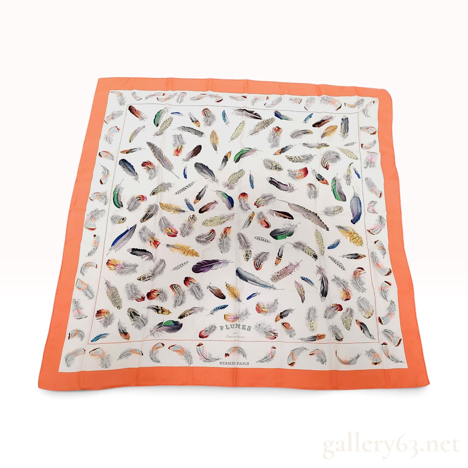 Hermes Plumes Silk Scarf by Henri de Linares