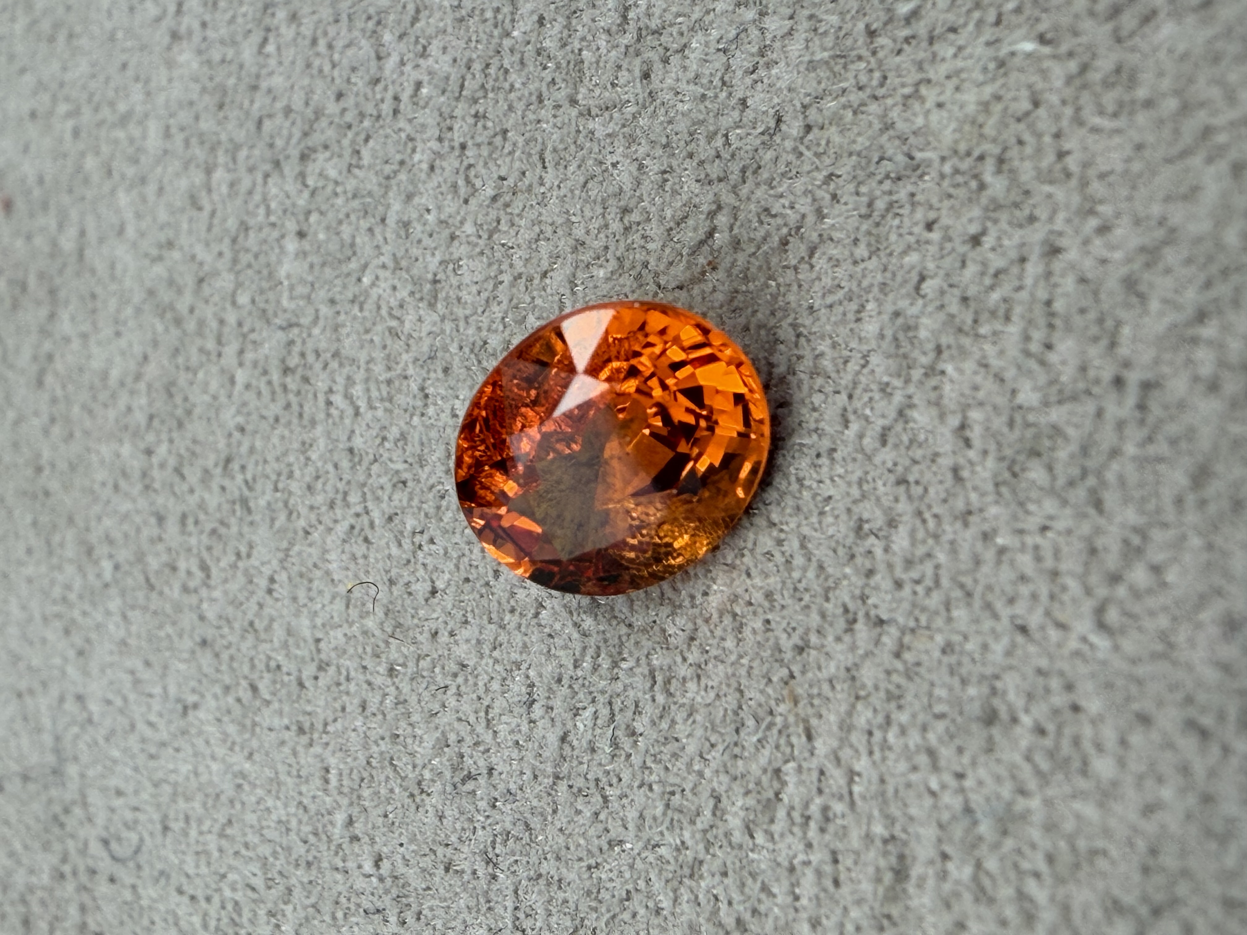 Certified 1.25 Carat Natural Orange Sapphire