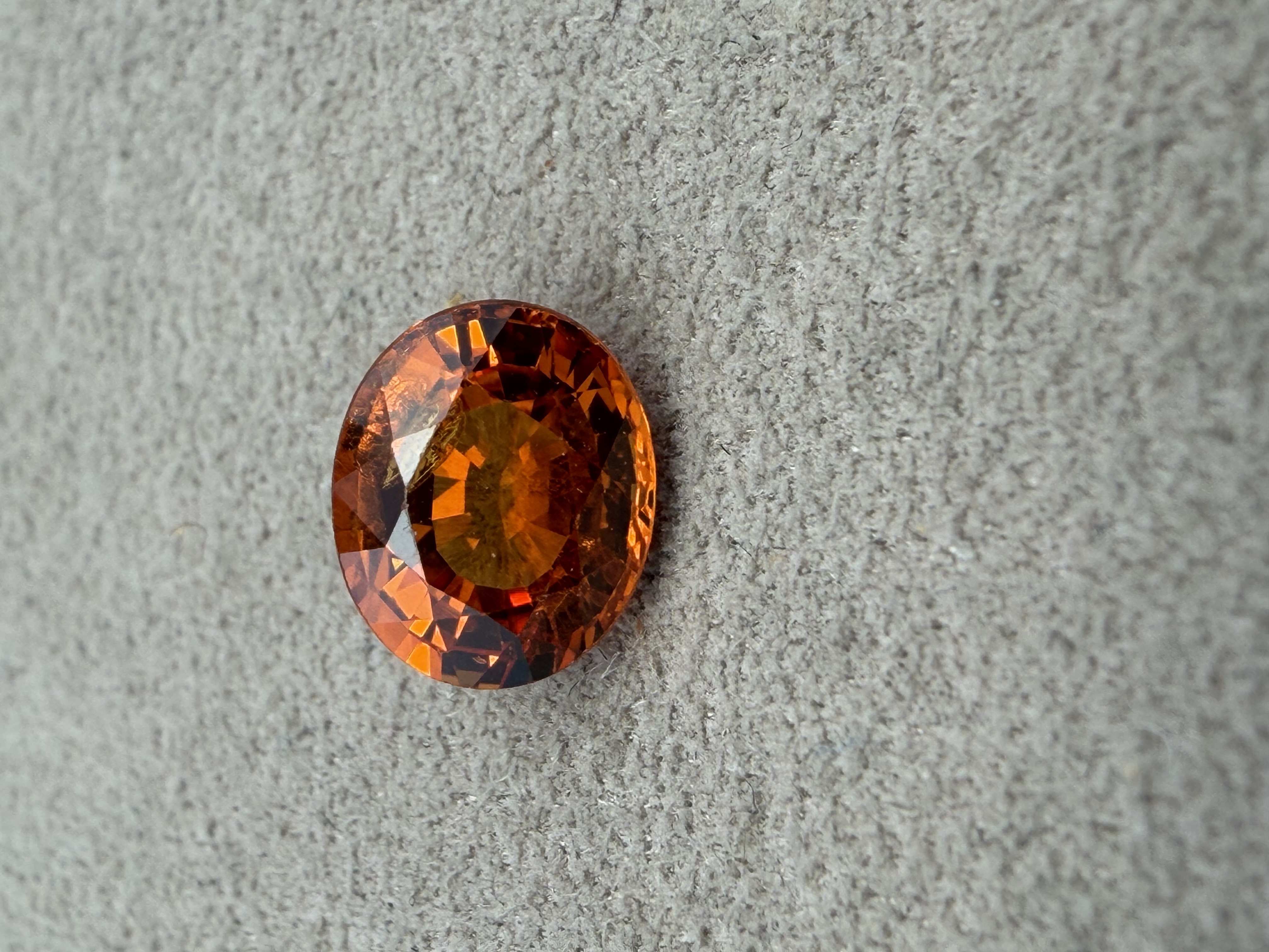 Certified 1.25 Carat Natural Orange Sapphire