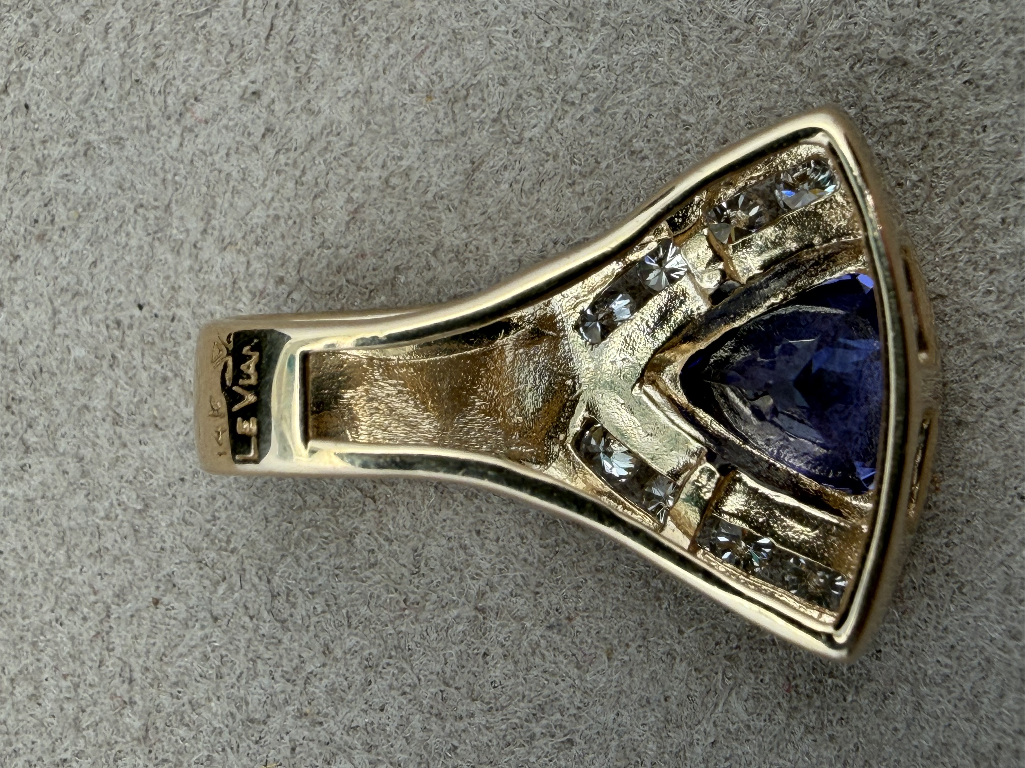 Le Vian 14k Diamond, Tanzanite, and Opal Pendant