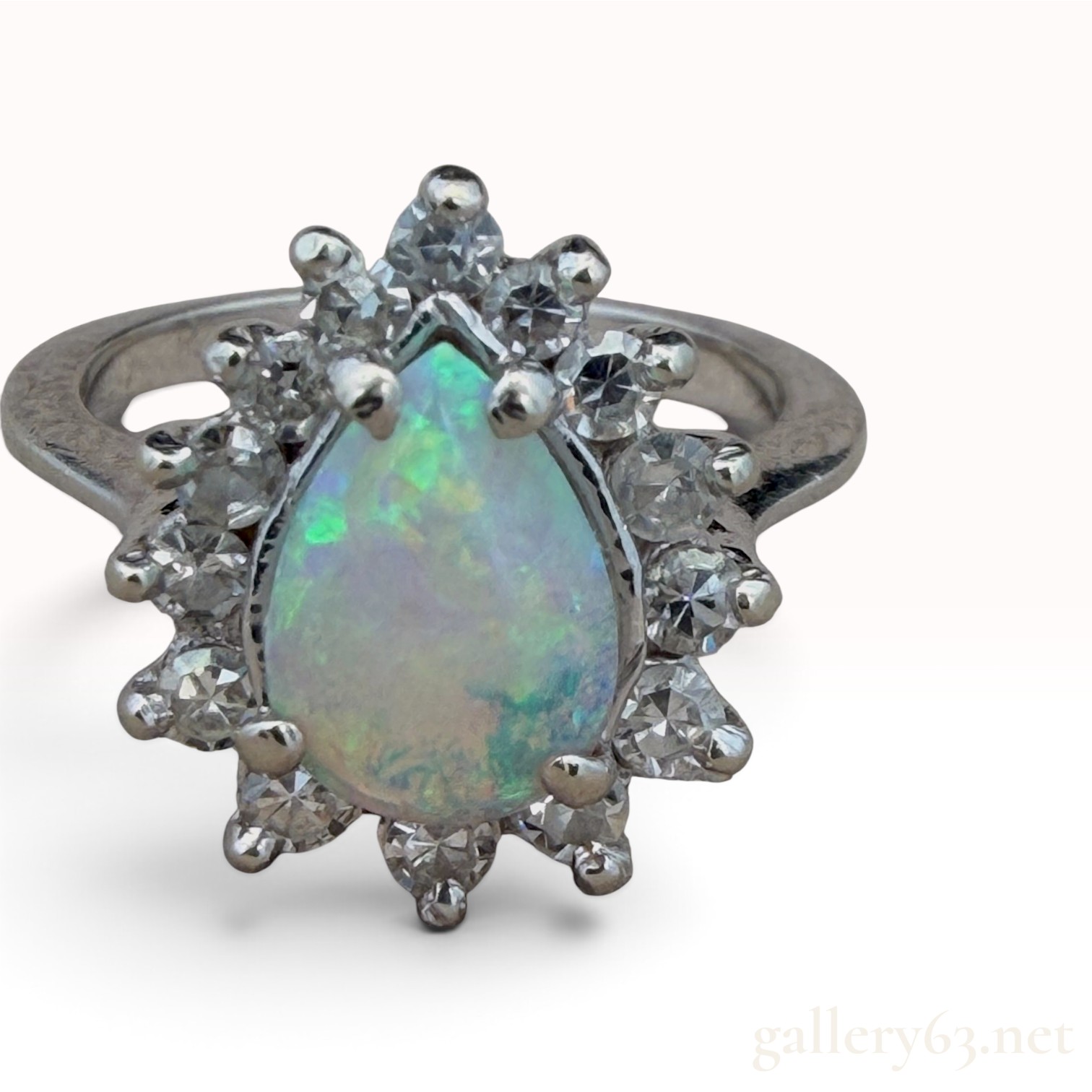 14k Opal Diamond Ring
